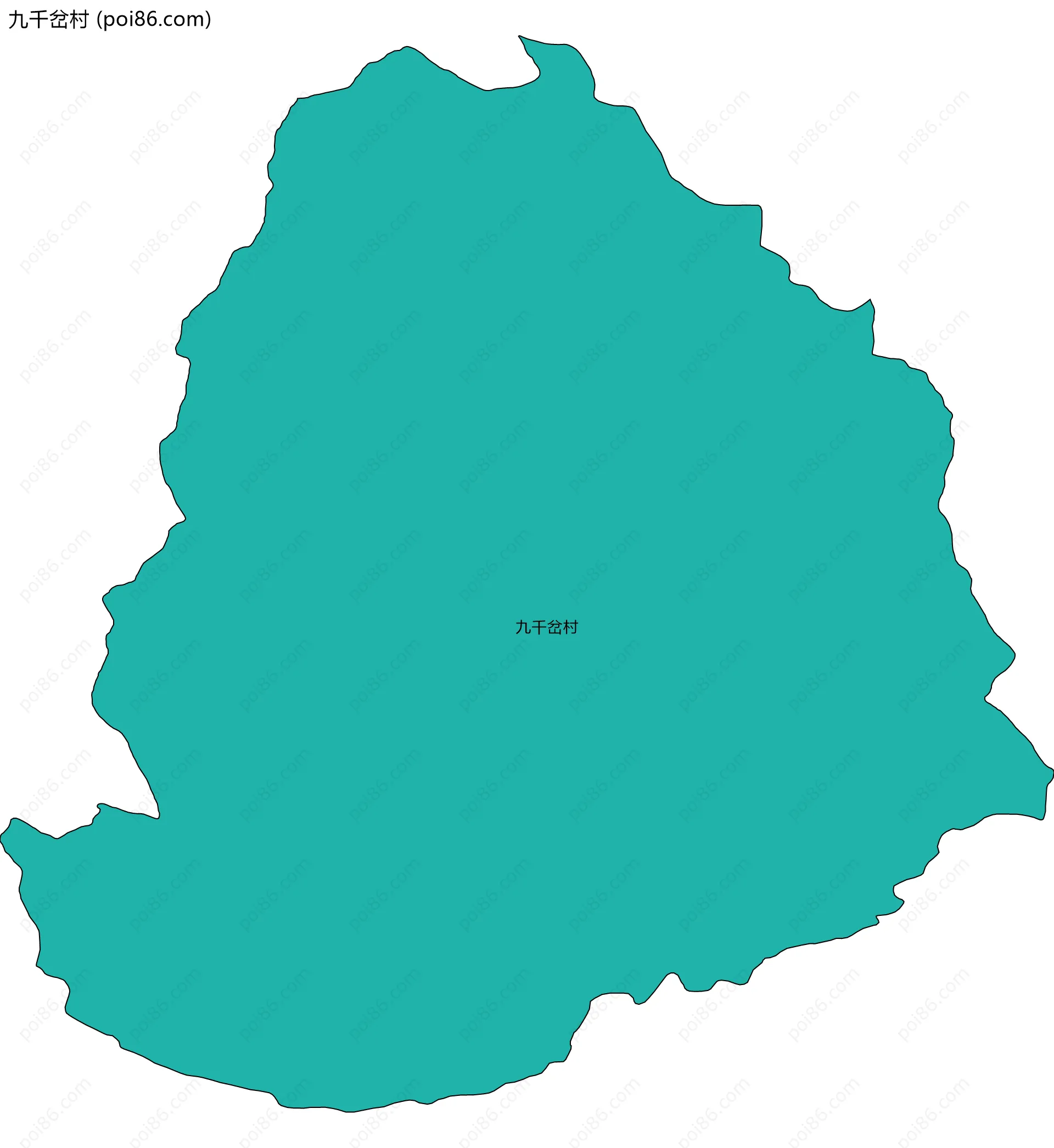 九千岔村边界地图
