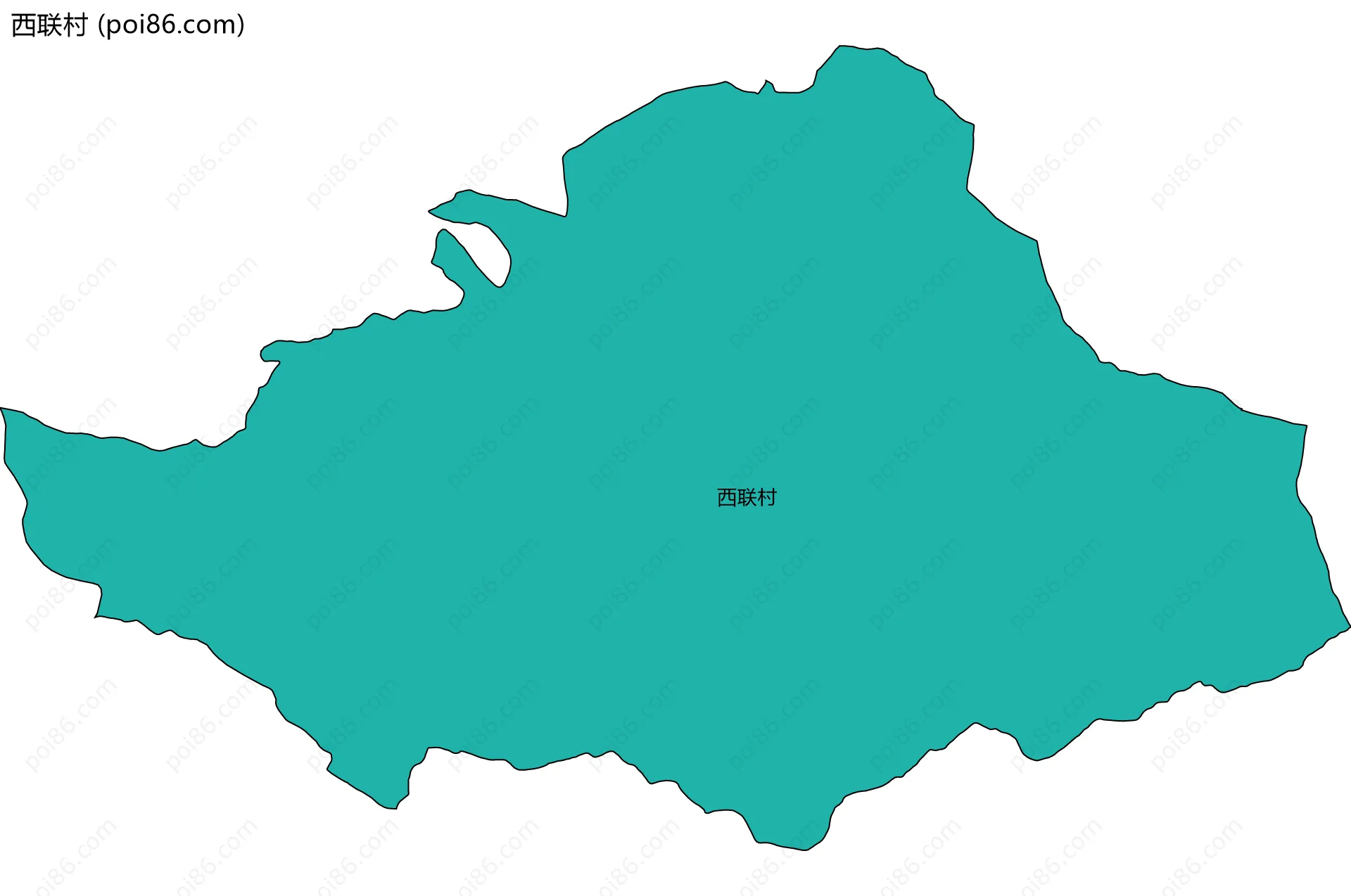 西联村边界地图