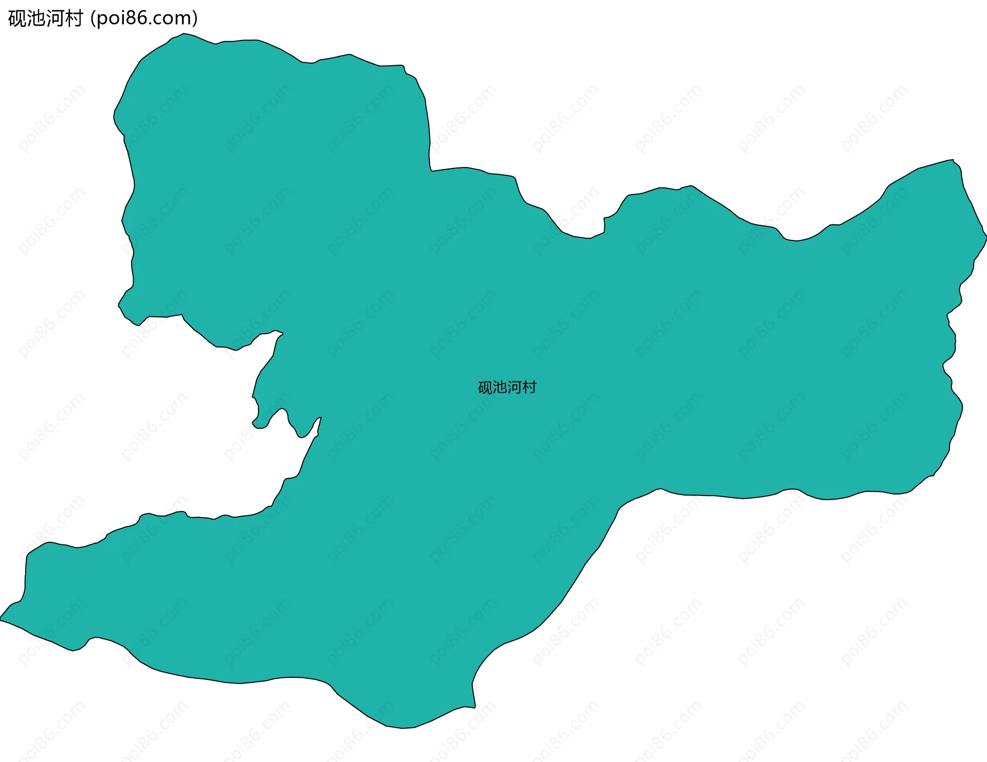 砚池河村边界地图