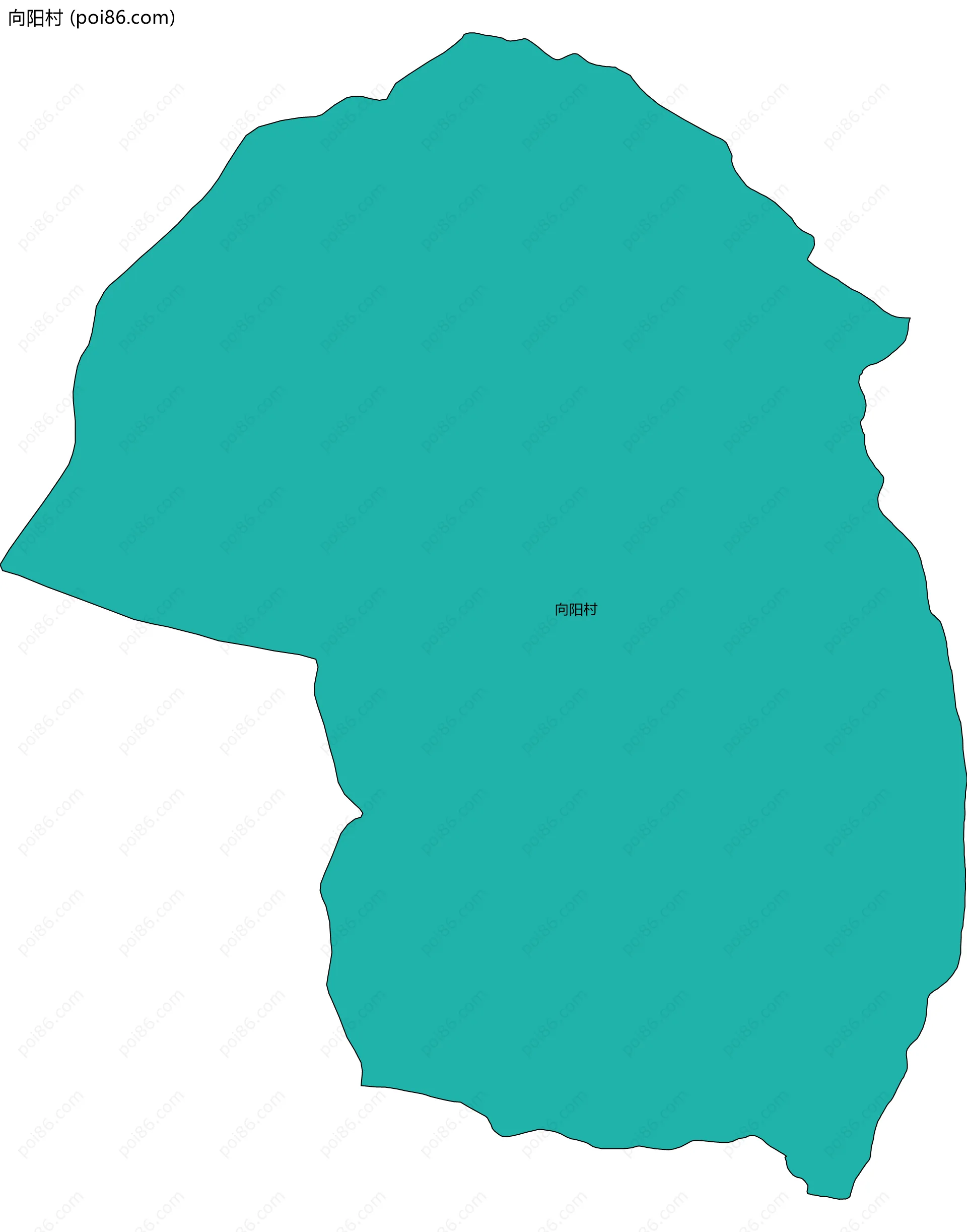 向阳村边界地图