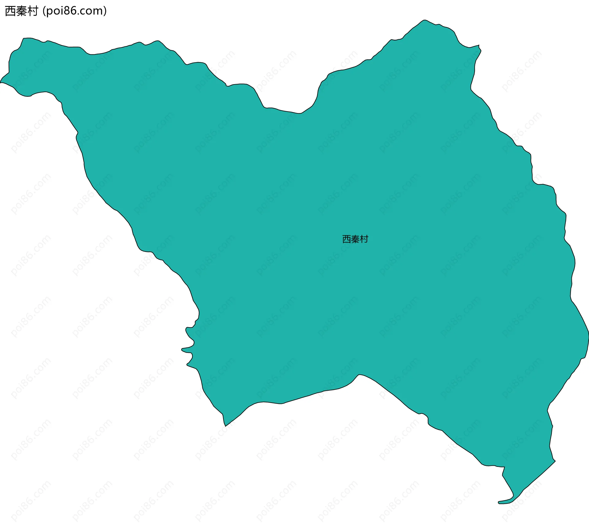 西秦村边界地图