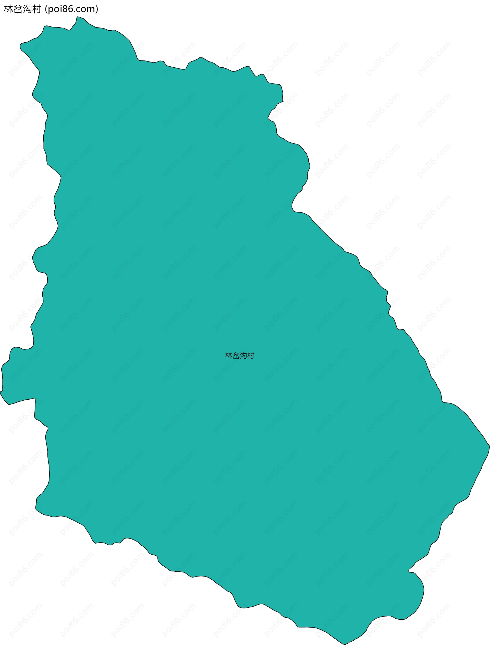 林岔沟村边界地图