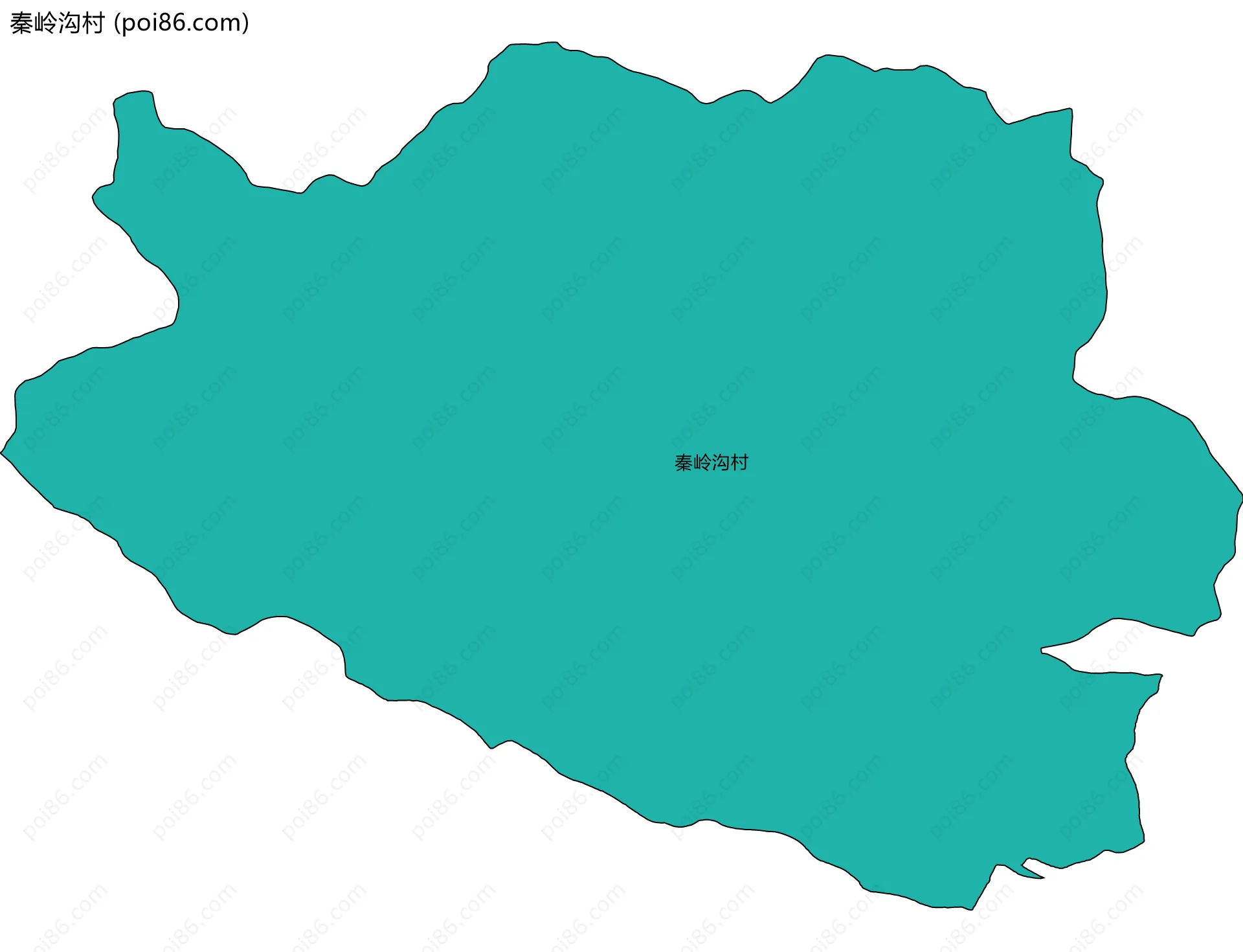 秦岭沟村边界地图