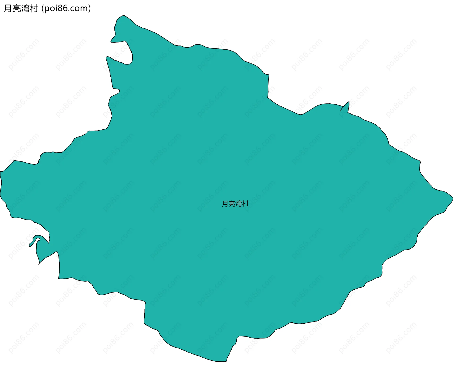 月亮湾村边界地图