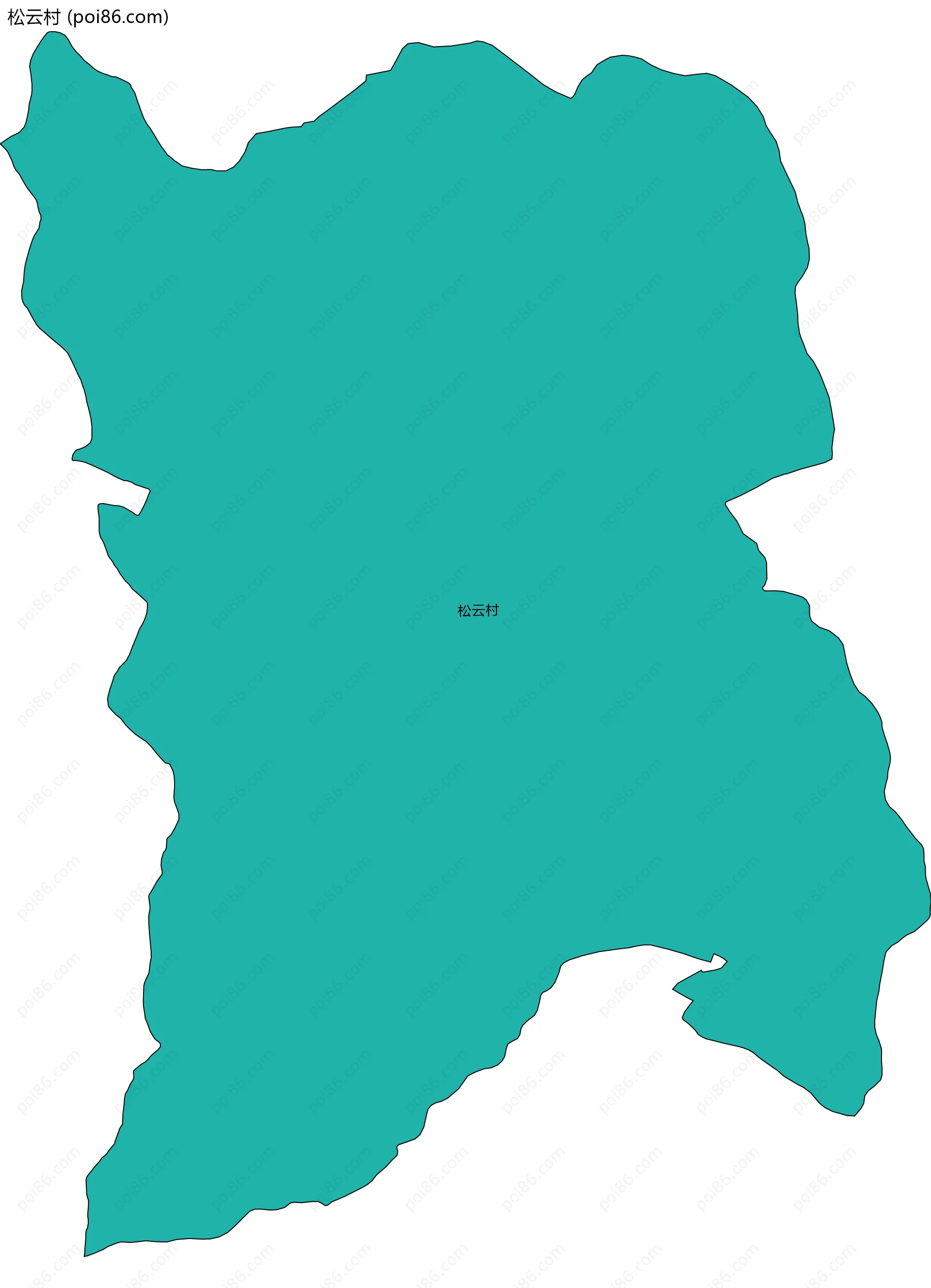 松云村边界地图