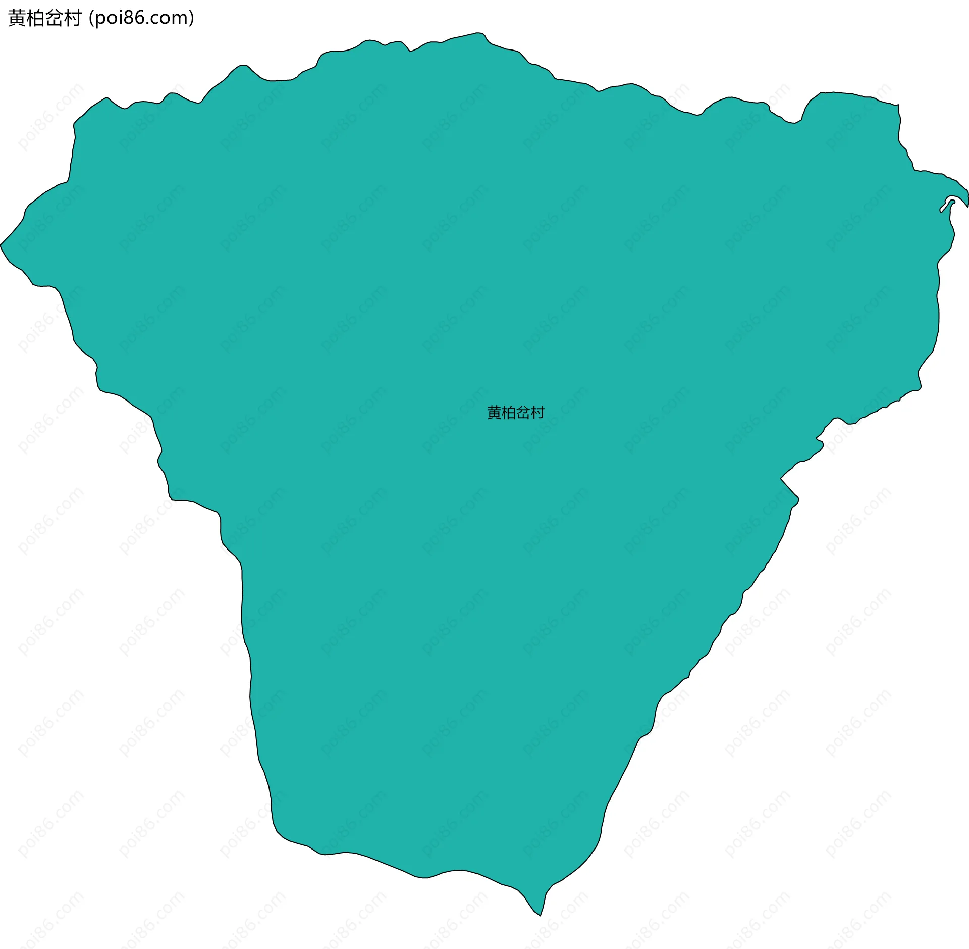 黄柏岔村边界地图