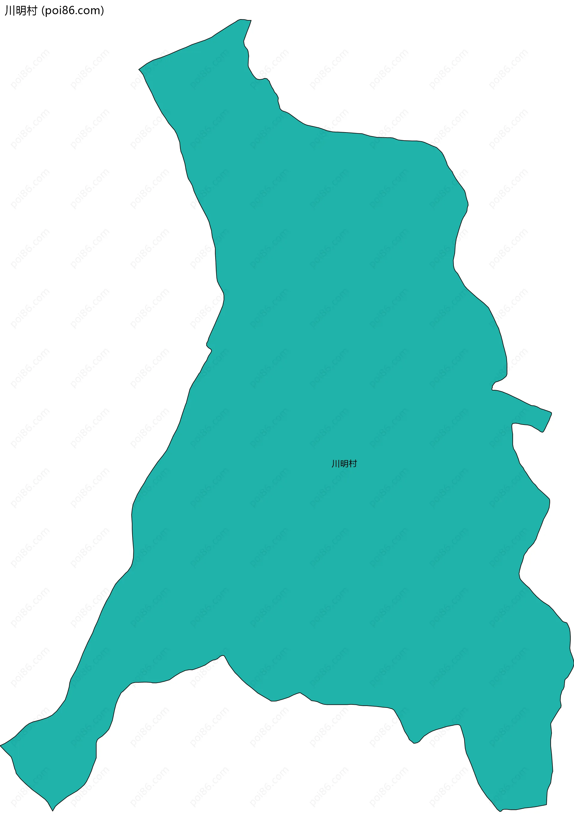 川明村边界地图