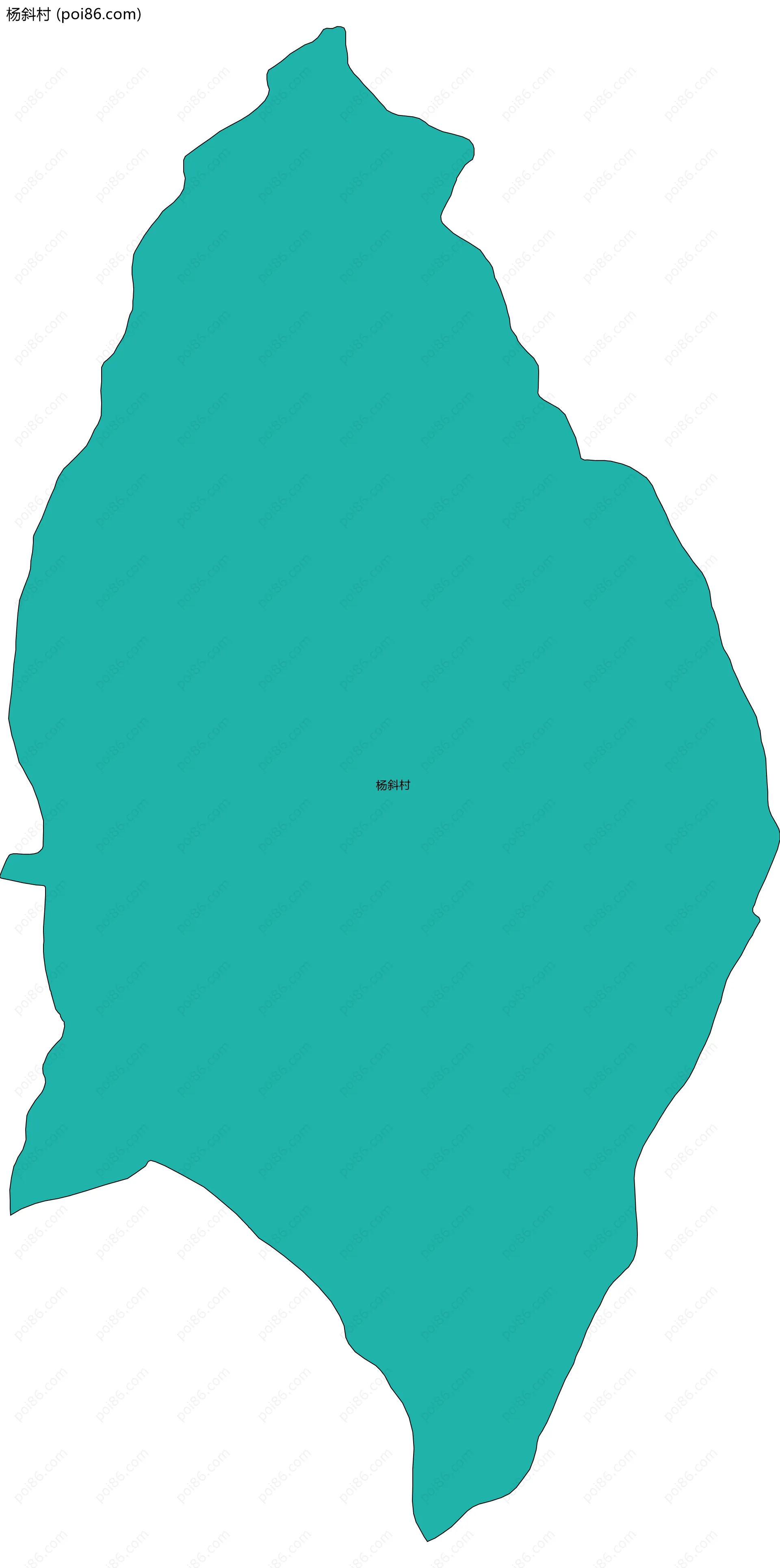 杨斜村边界地图