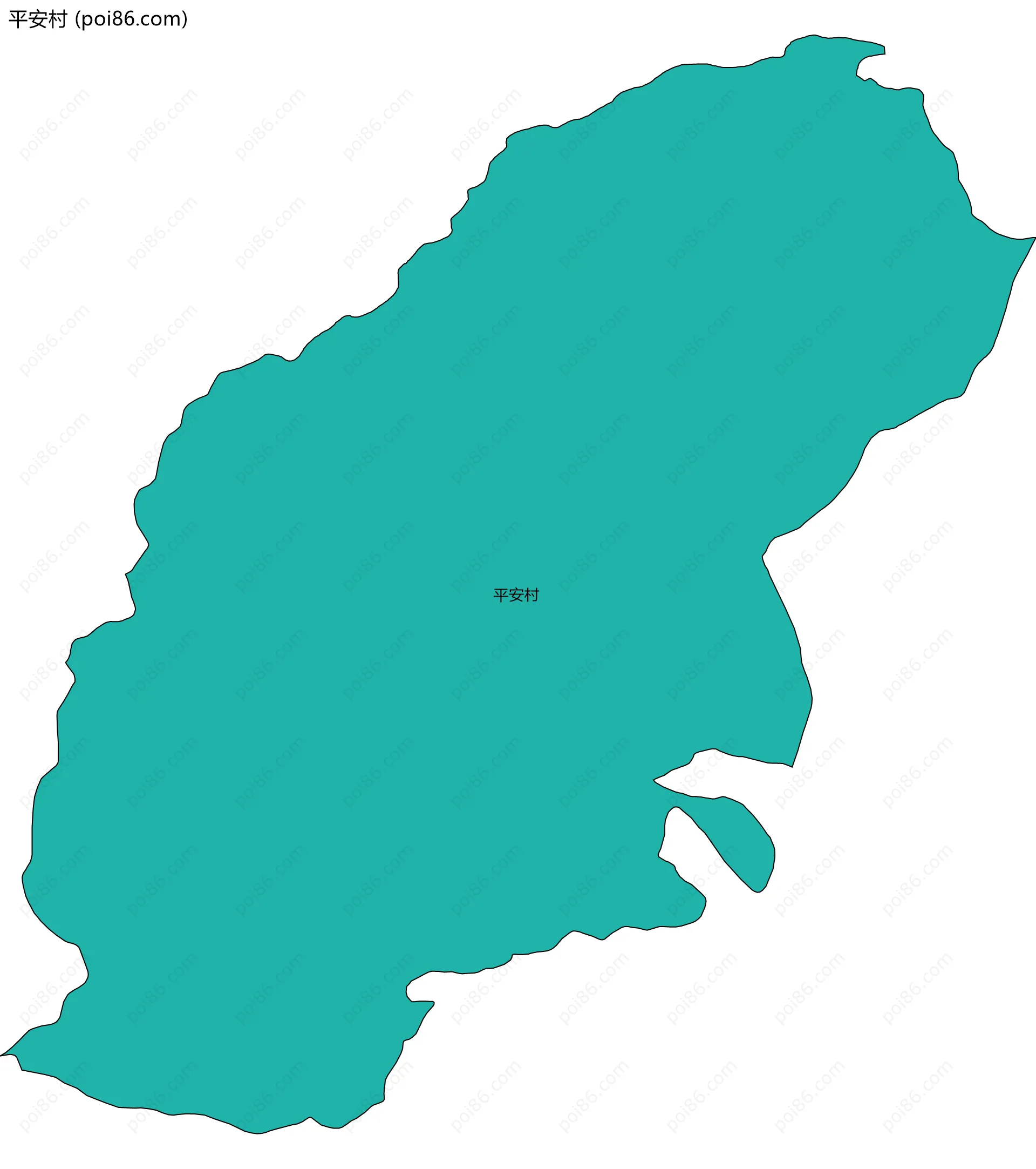 平安村边界地图