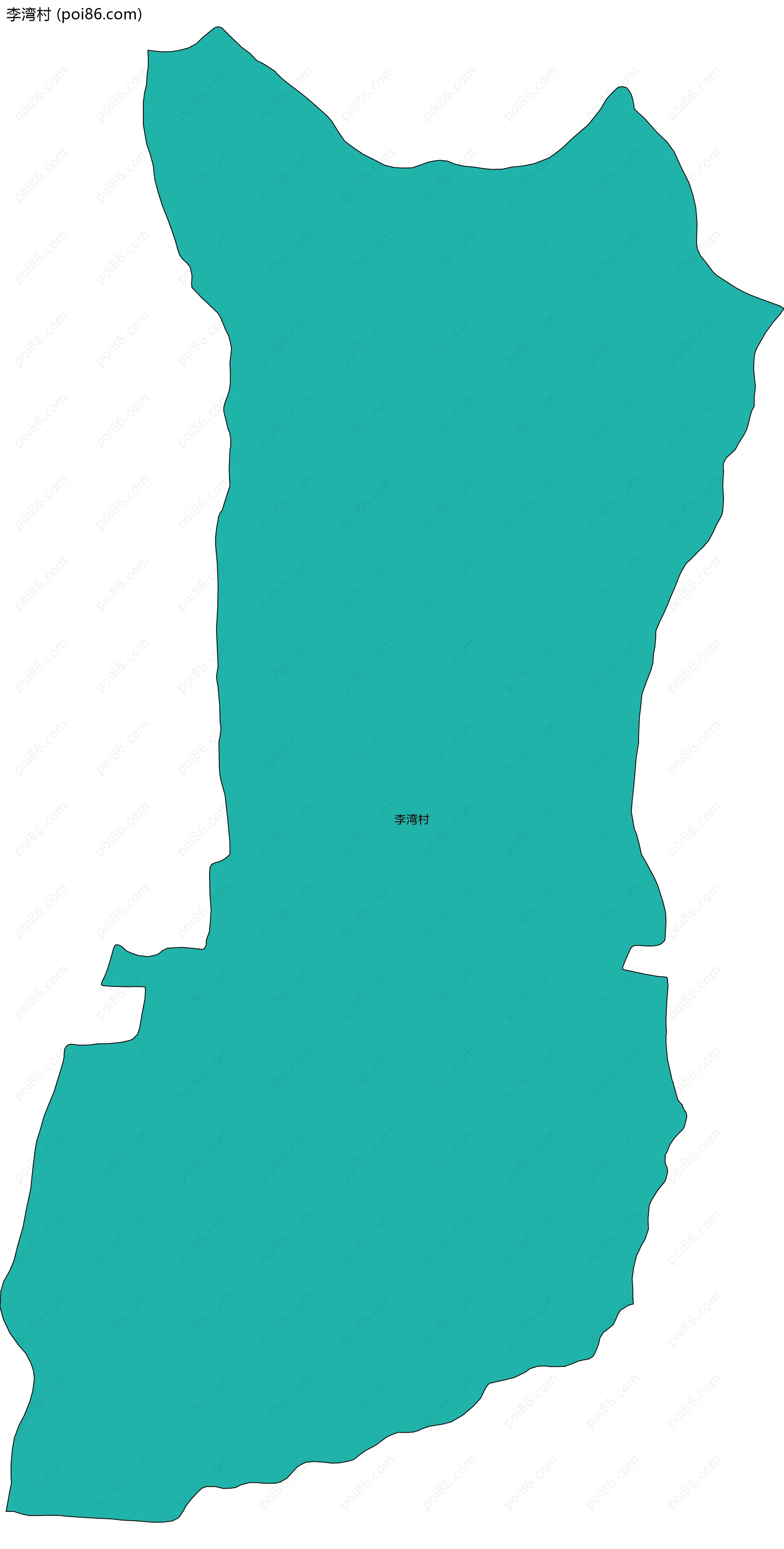 李湾村边界地图