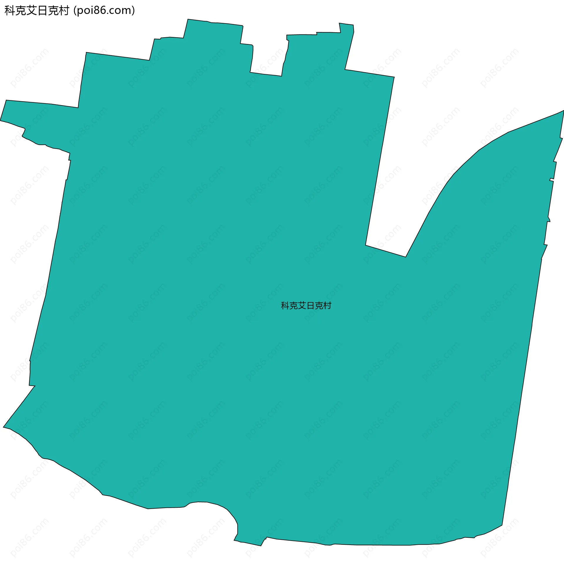 科克艾日克村边界地图