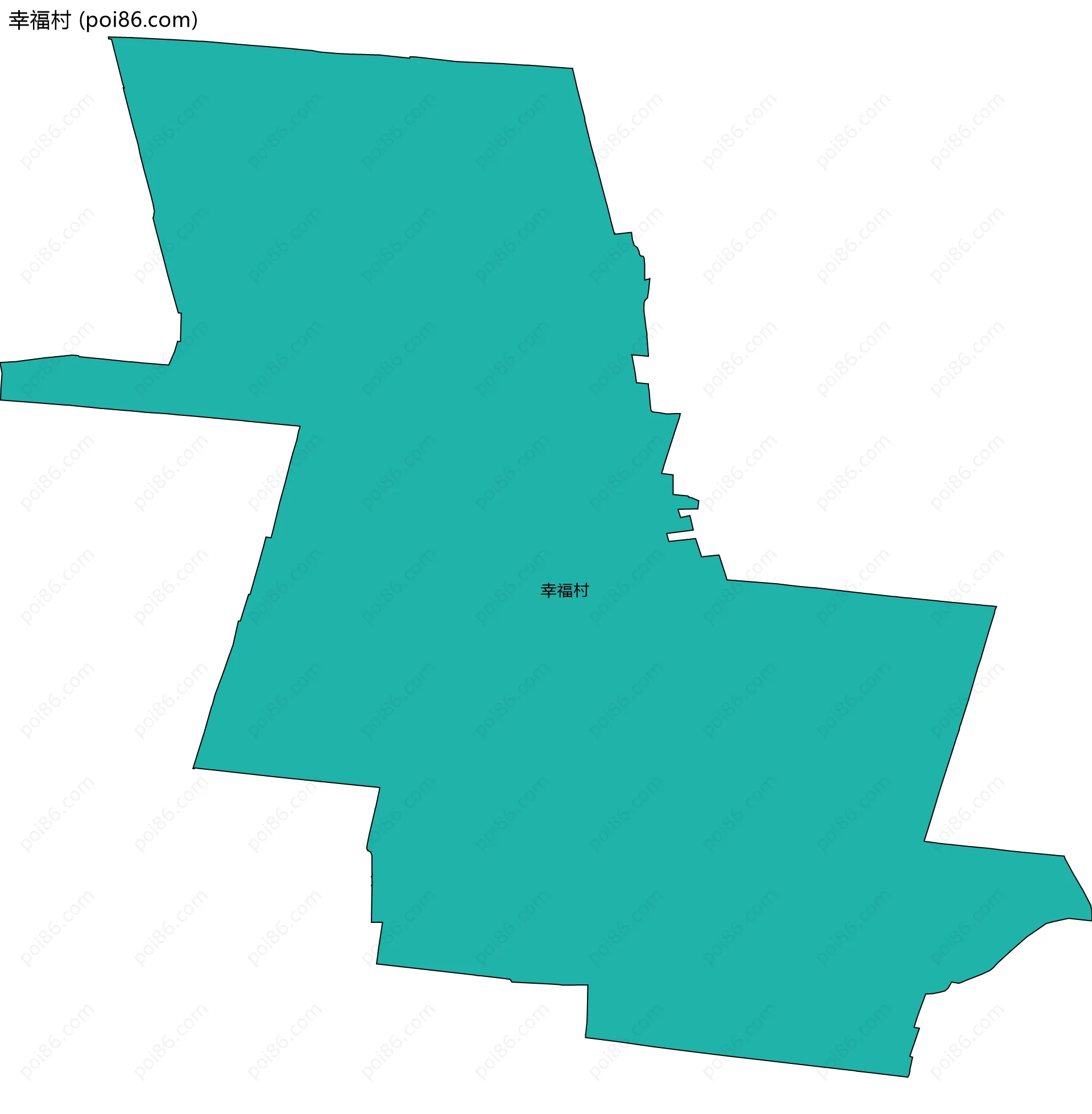 幸福村边界地图