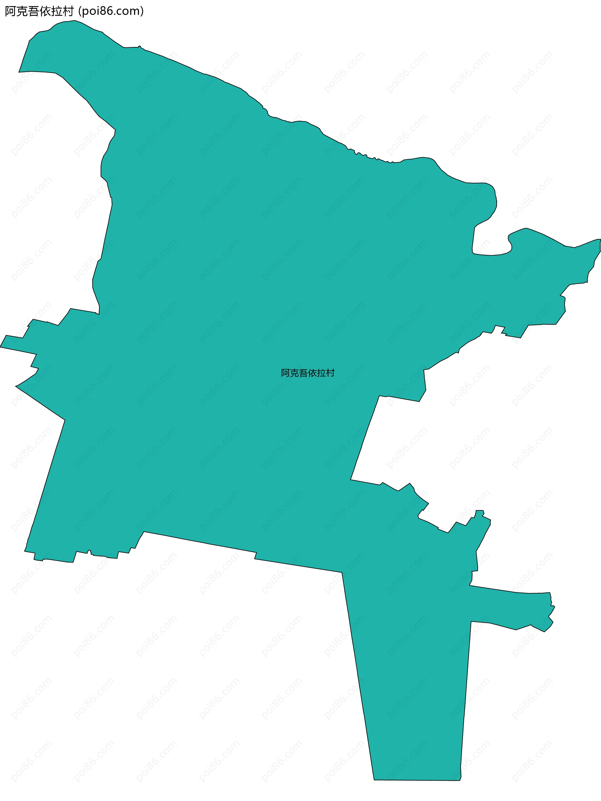 阿克吾依拉村边界地图