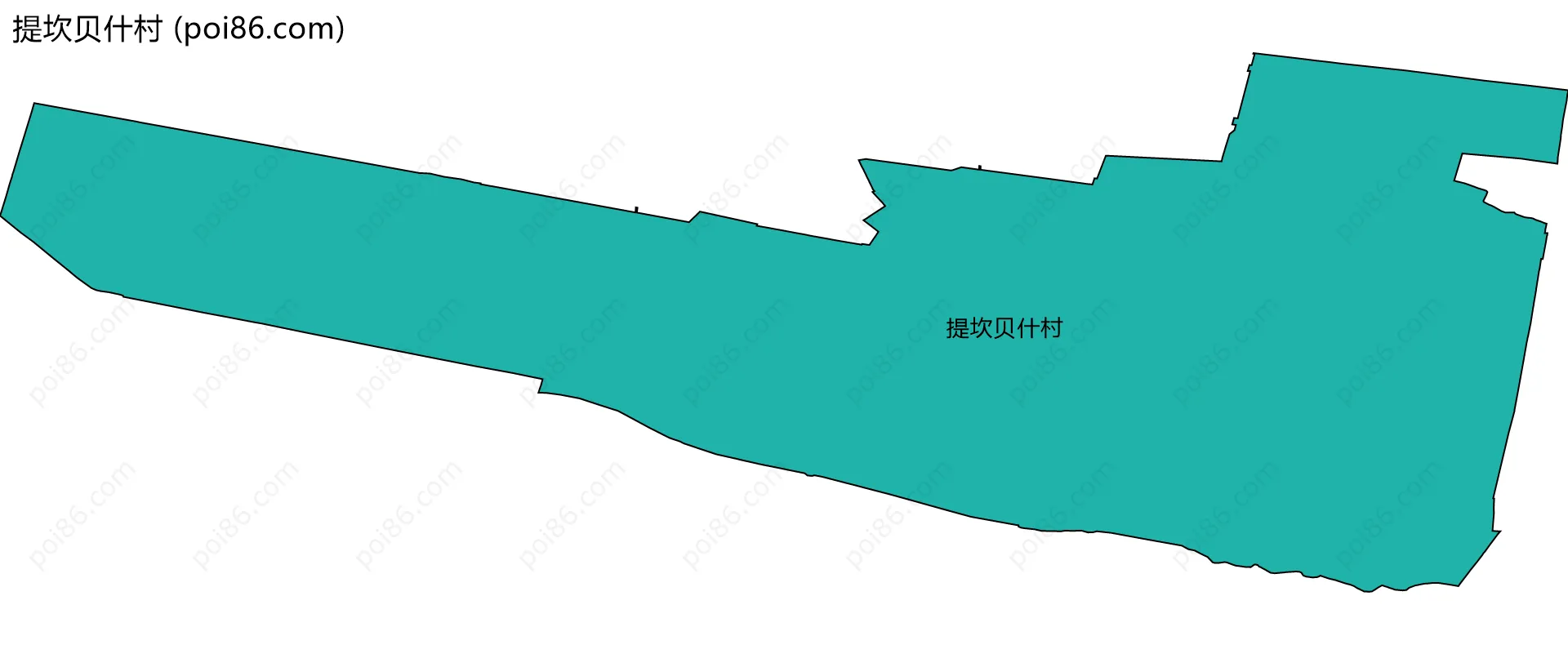 提坎贝什村边界地图