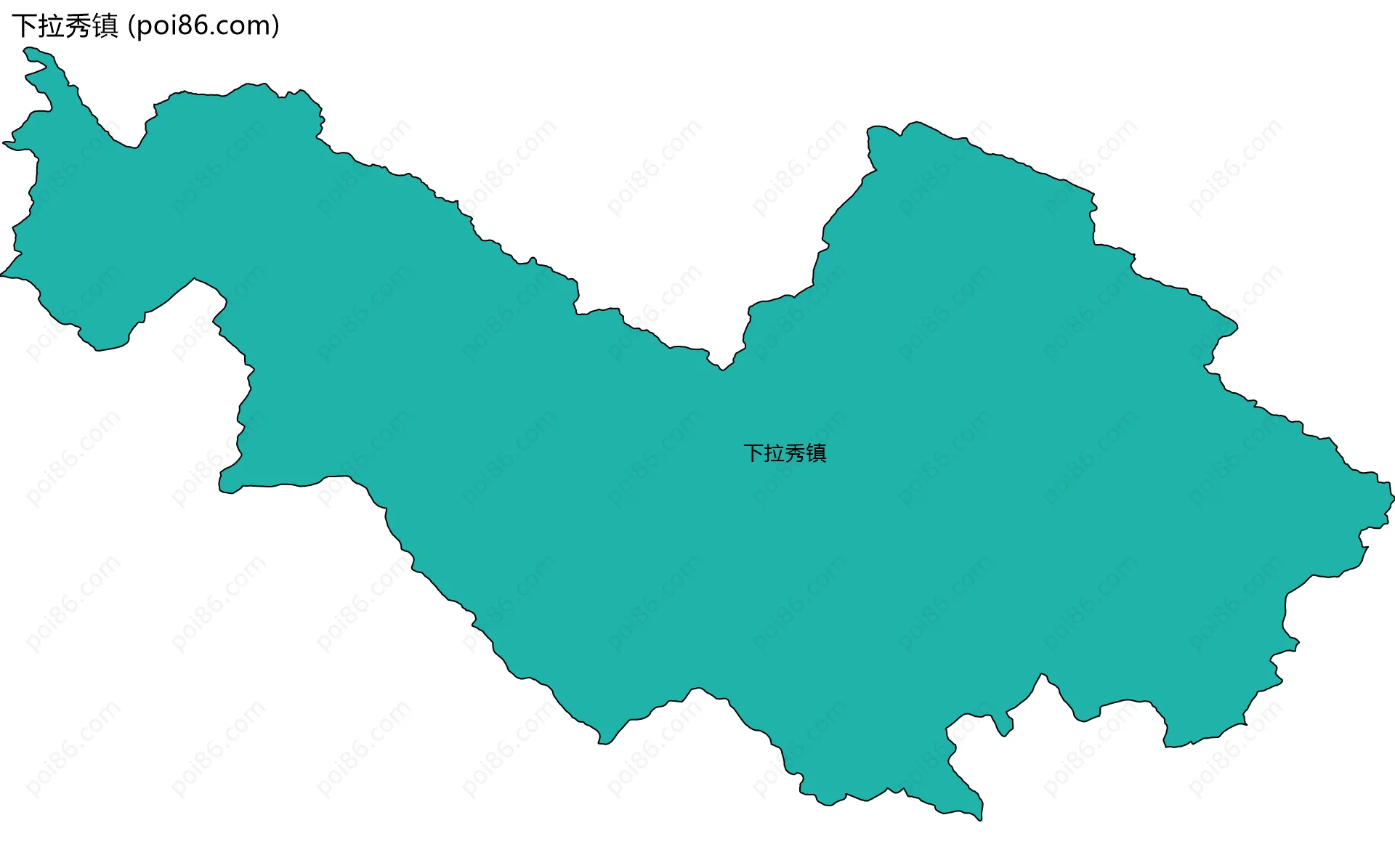 下拉秀镇边界地图