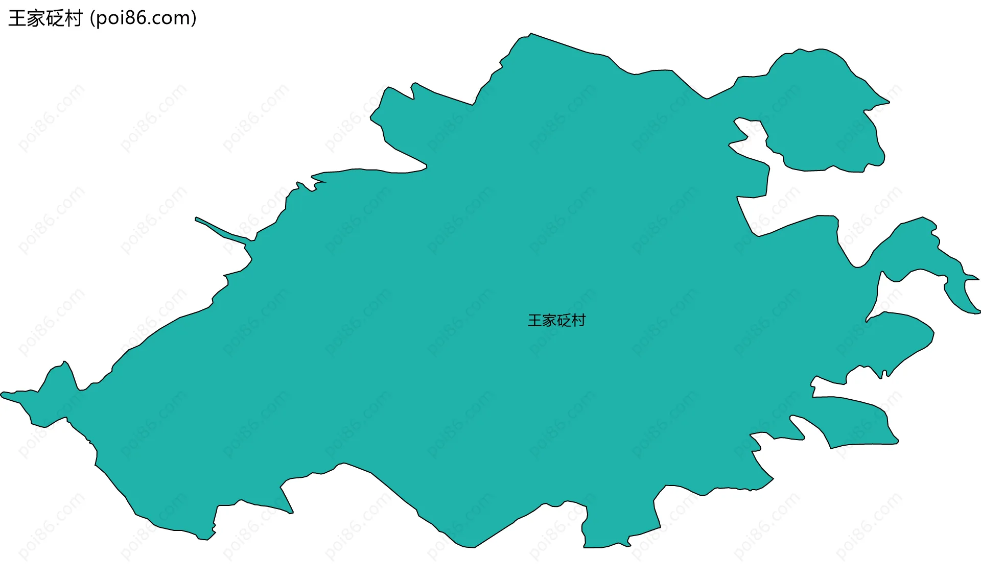 王家砭村边界地图