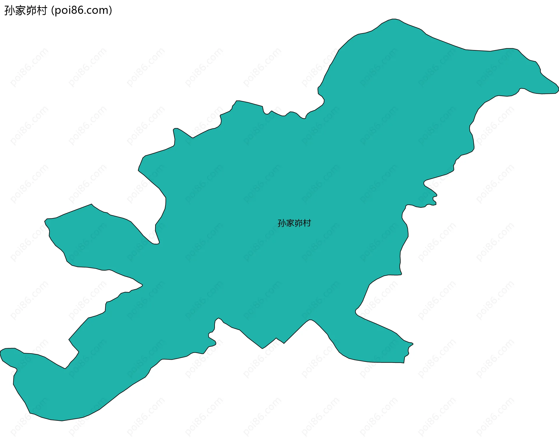 孙家峁村边界地图