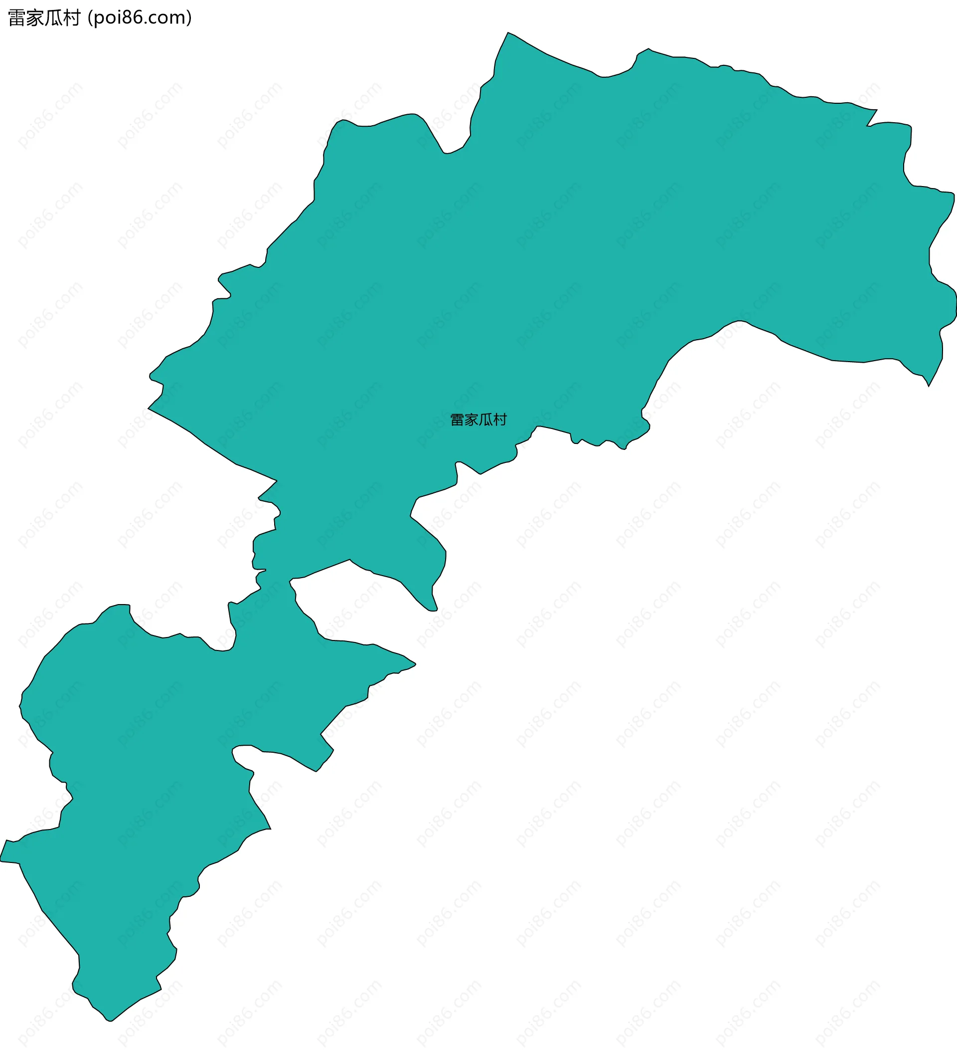 雷家瓜村边界地图