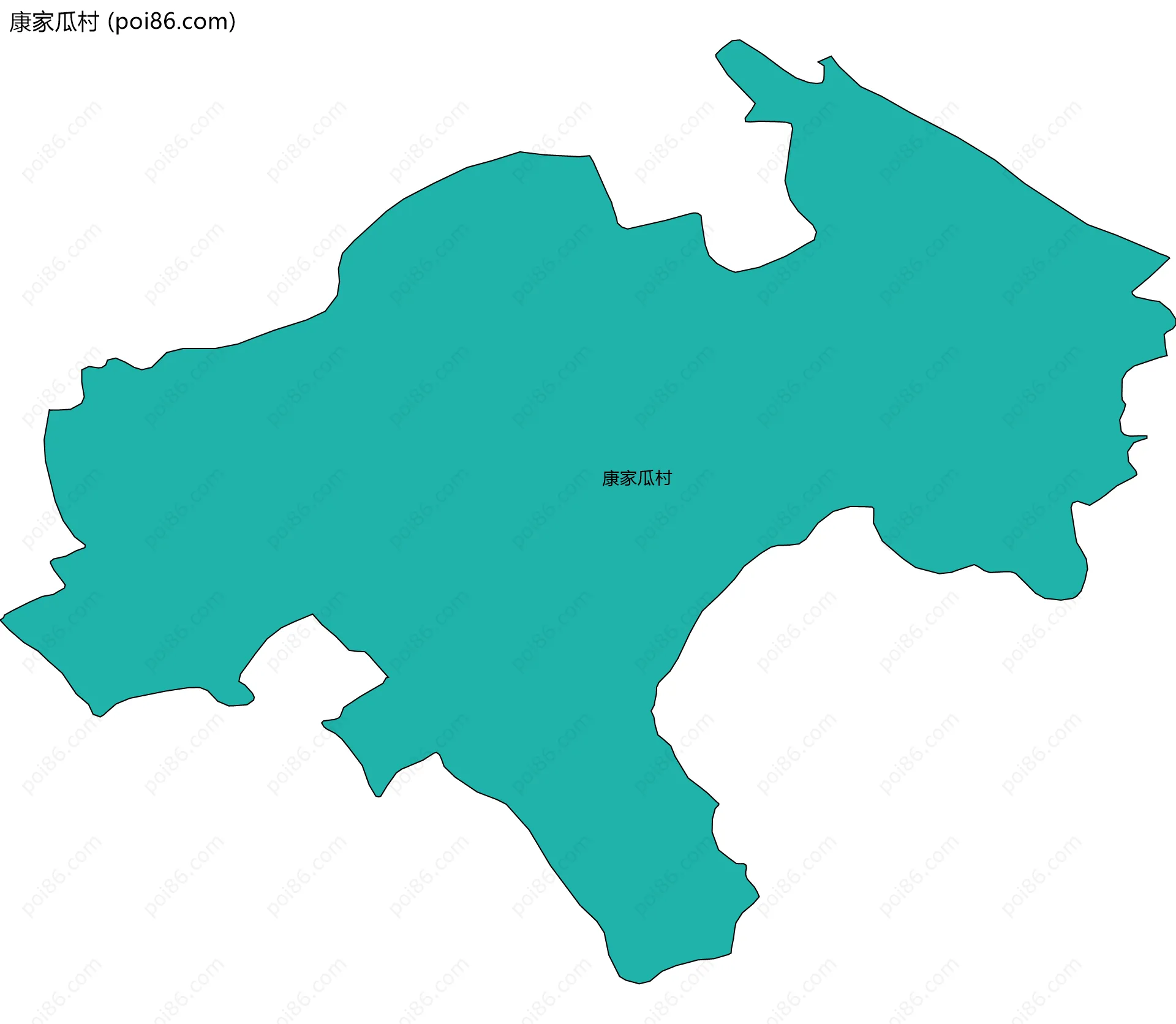 康家瓜村边界地图