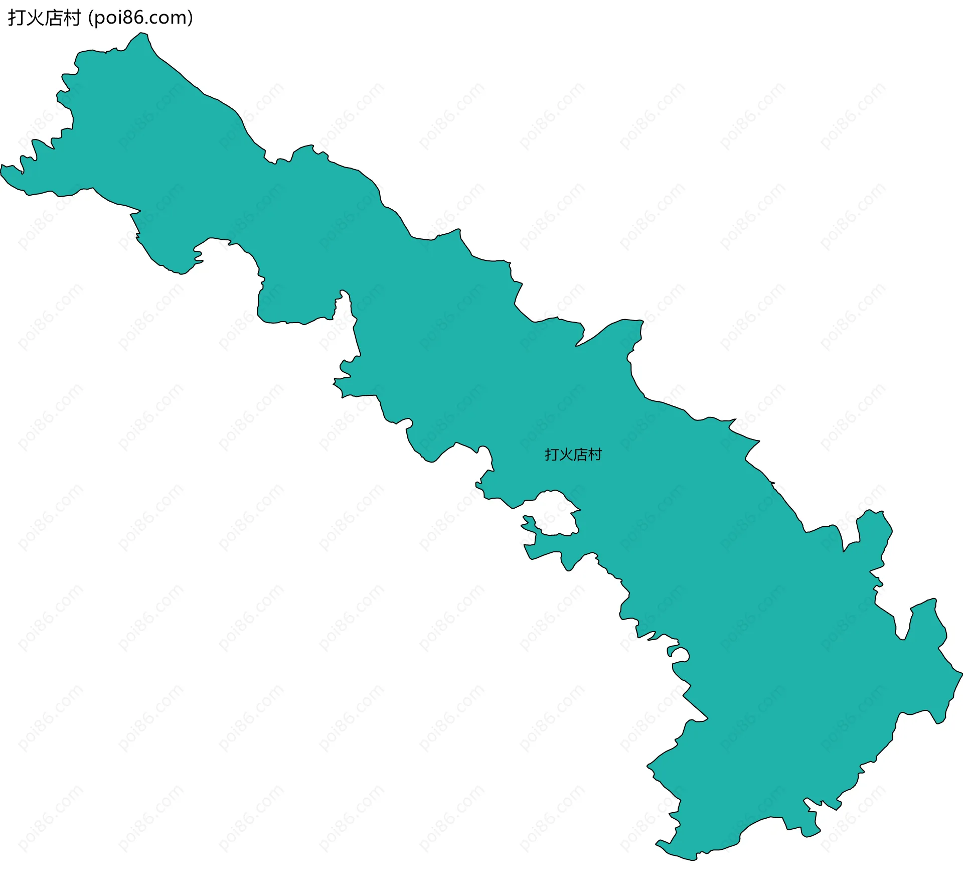 打火店村边界地图
