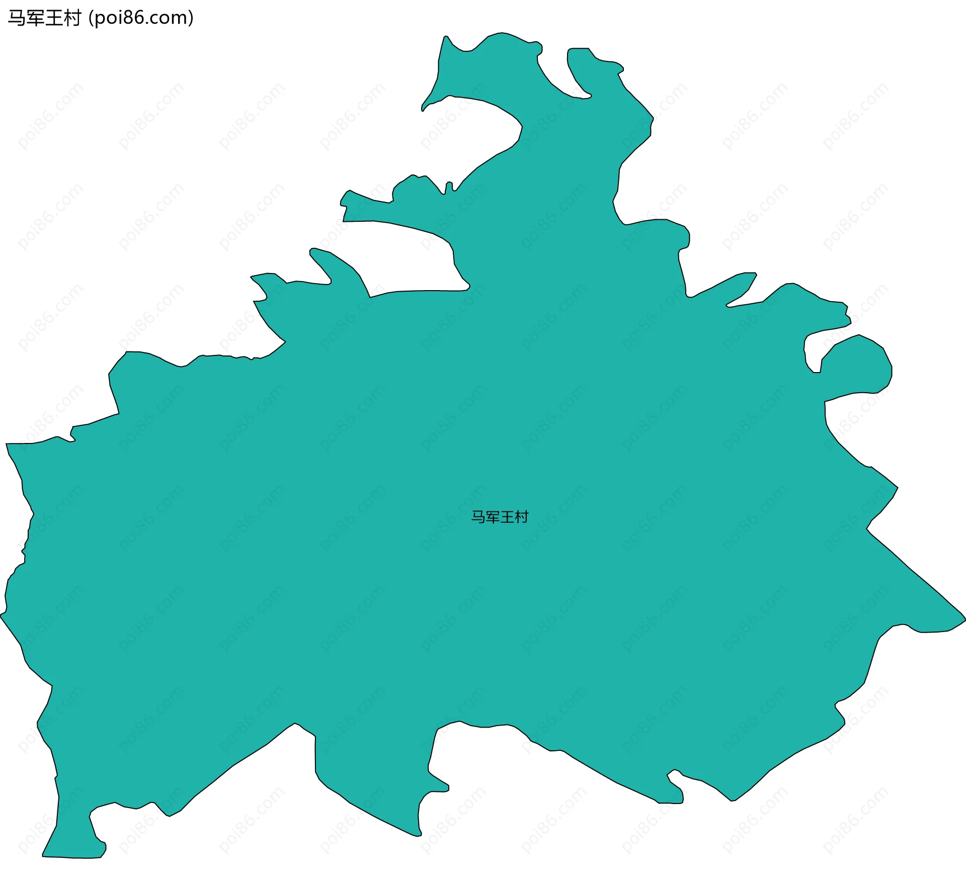 马军王村边界地图