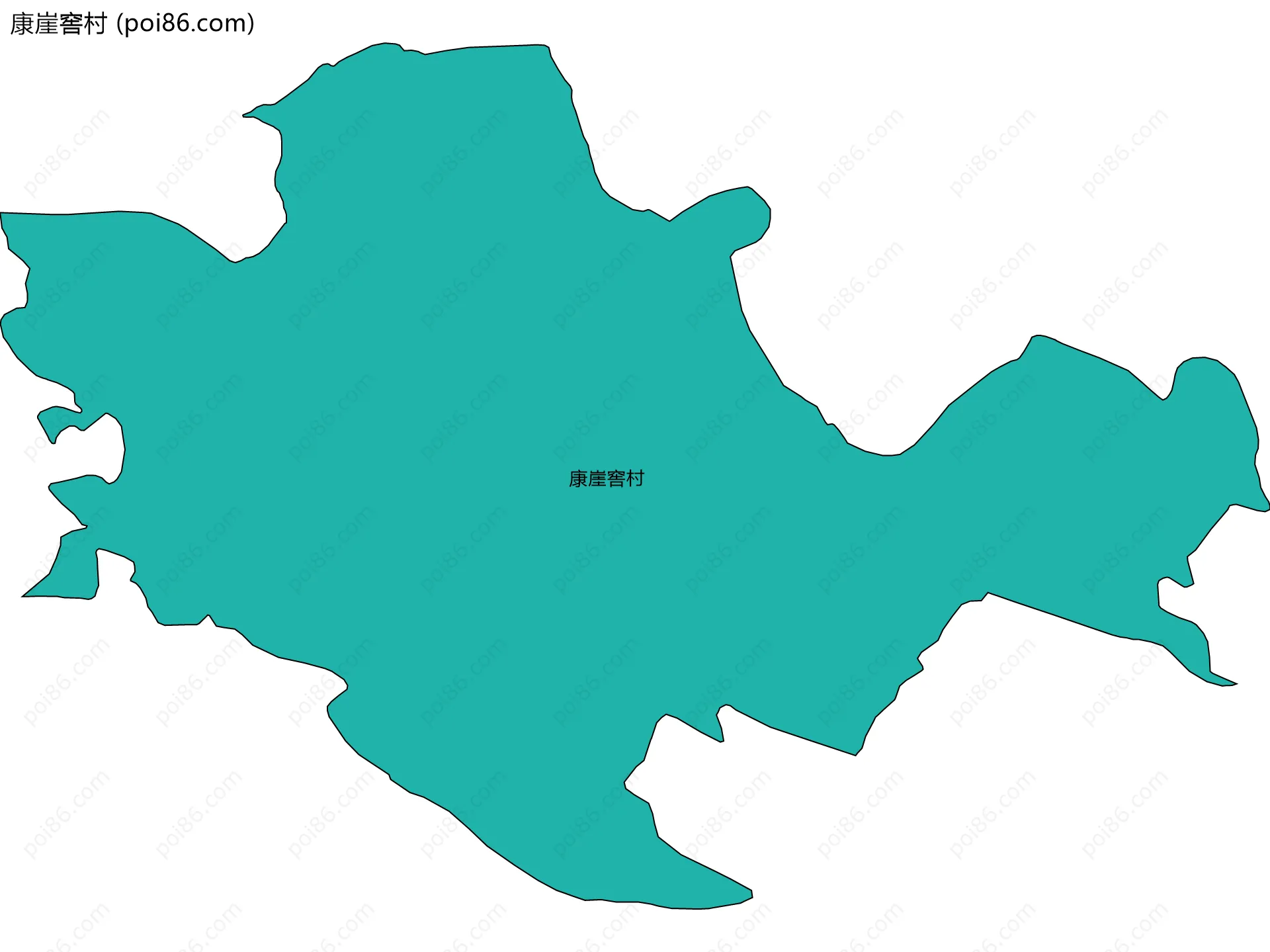 康崖窖村边界地图