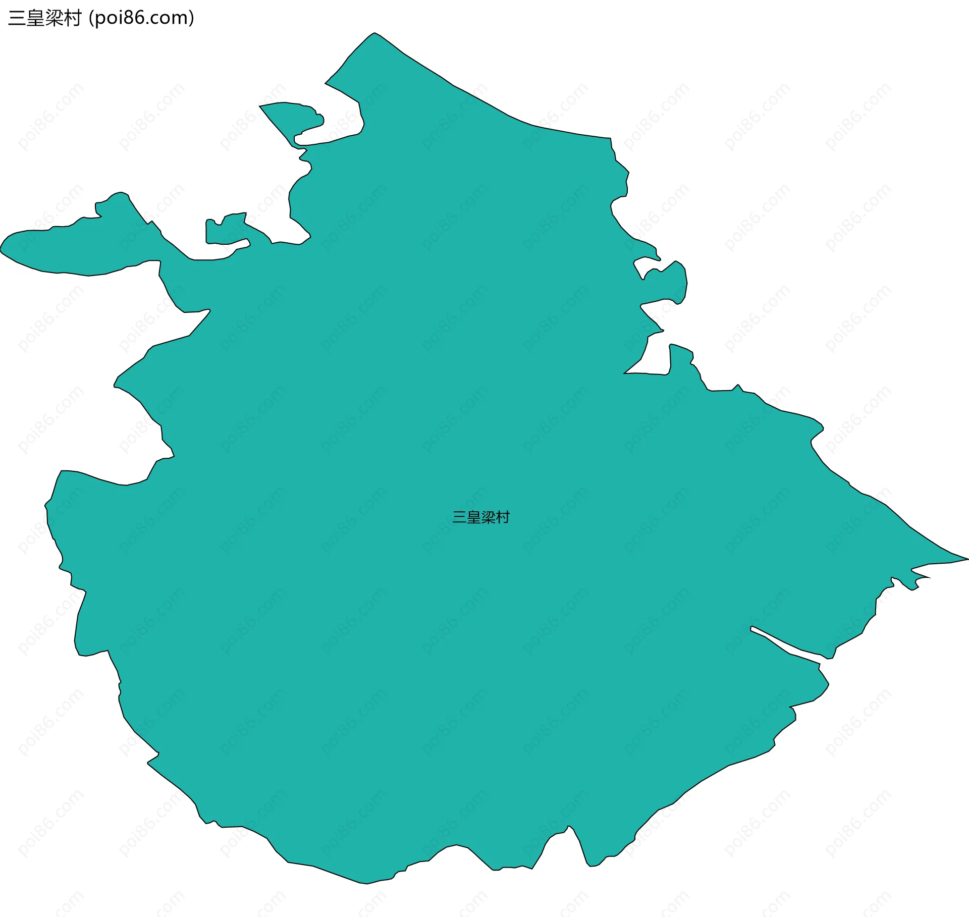三皇梁村边界地图