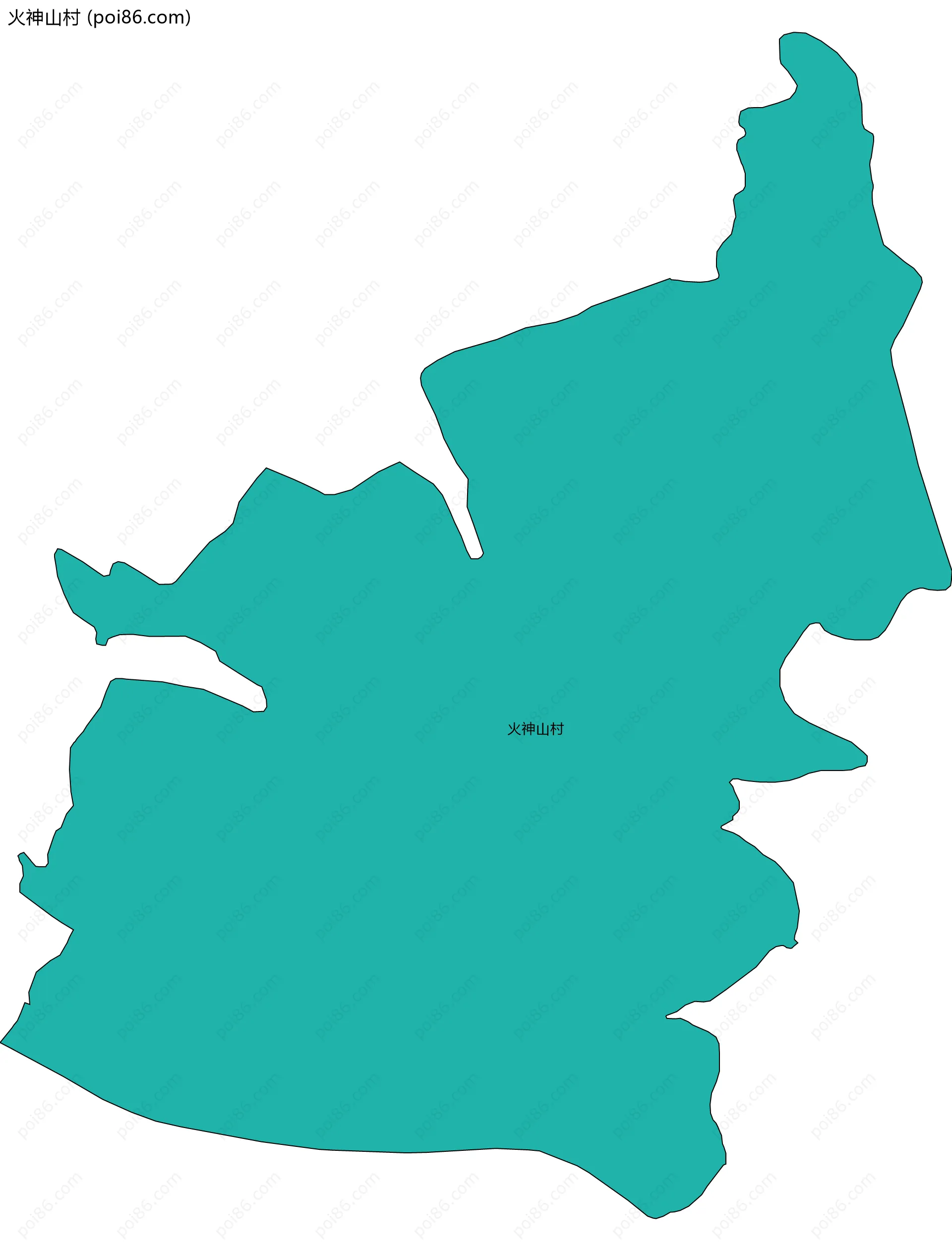 火神山村边界地图