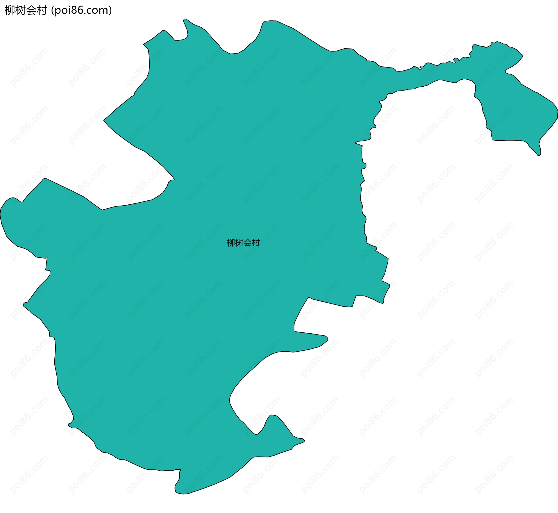 柳树会村边界地图