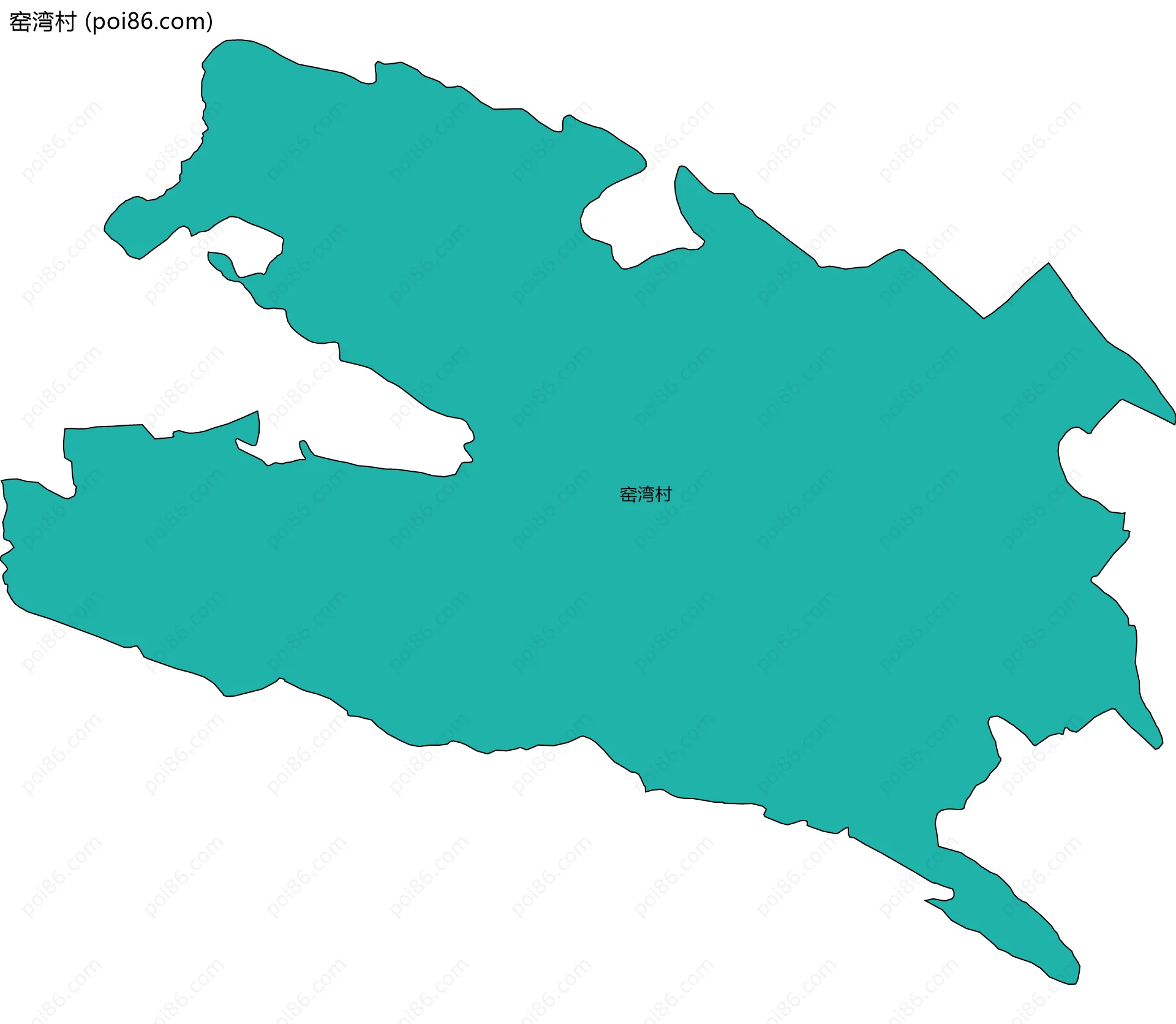 窑湾村边界地图