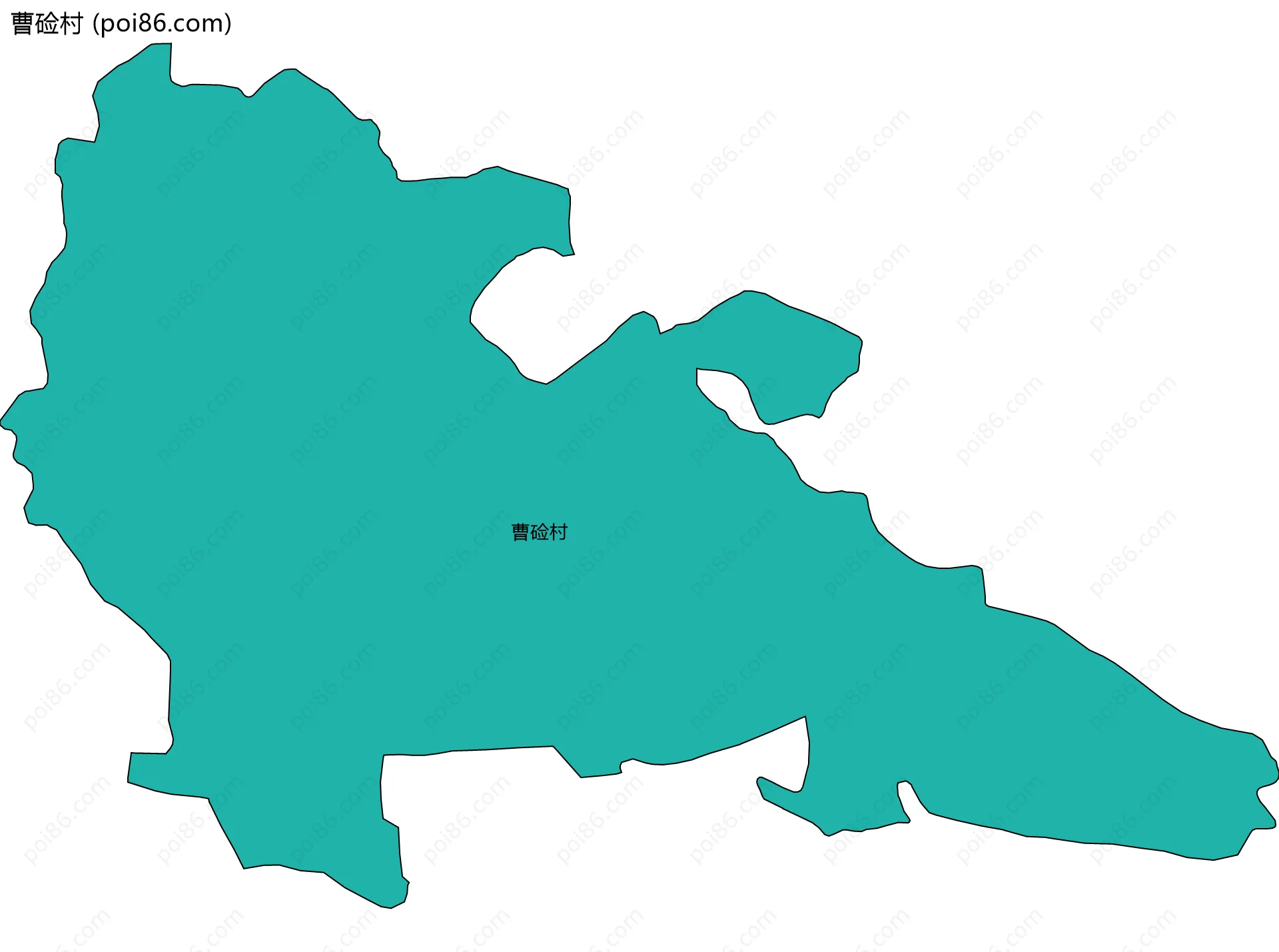 曹硷村边界地图