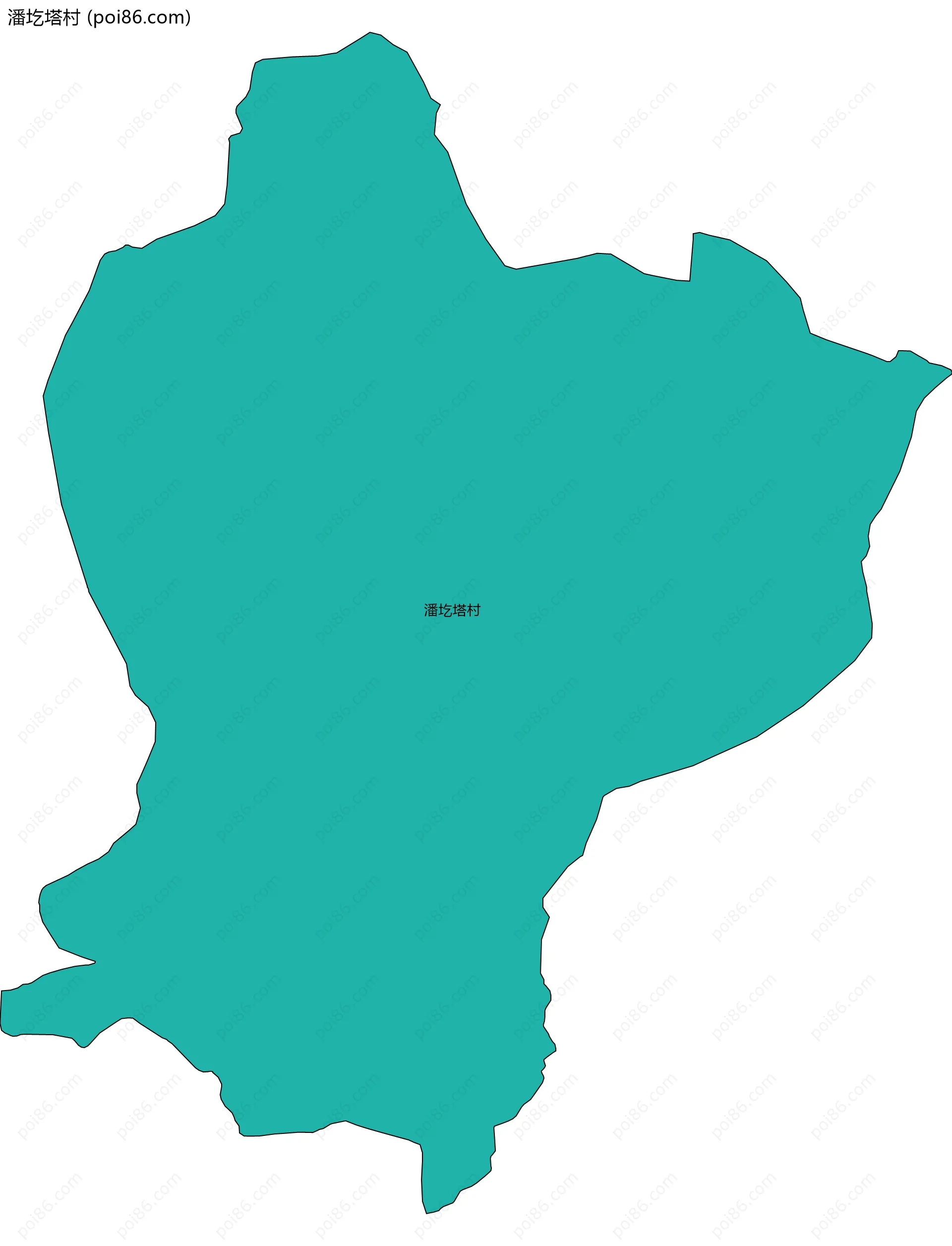 潘圪塔村边界地图