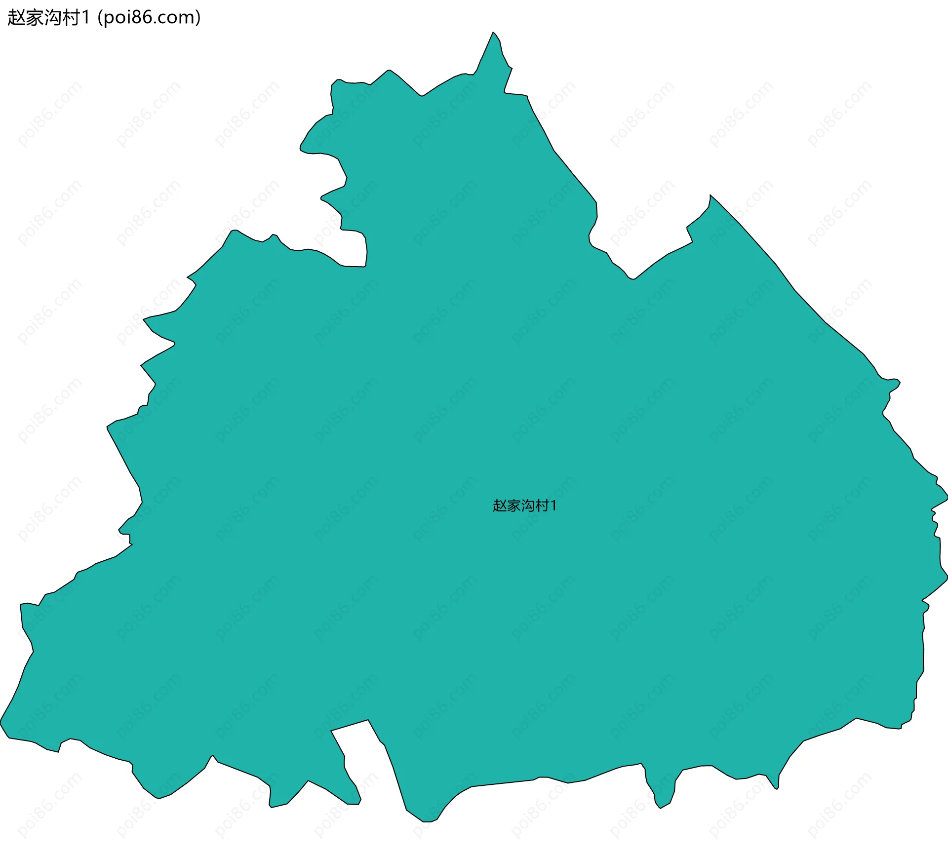 赵家沟村1边界地图