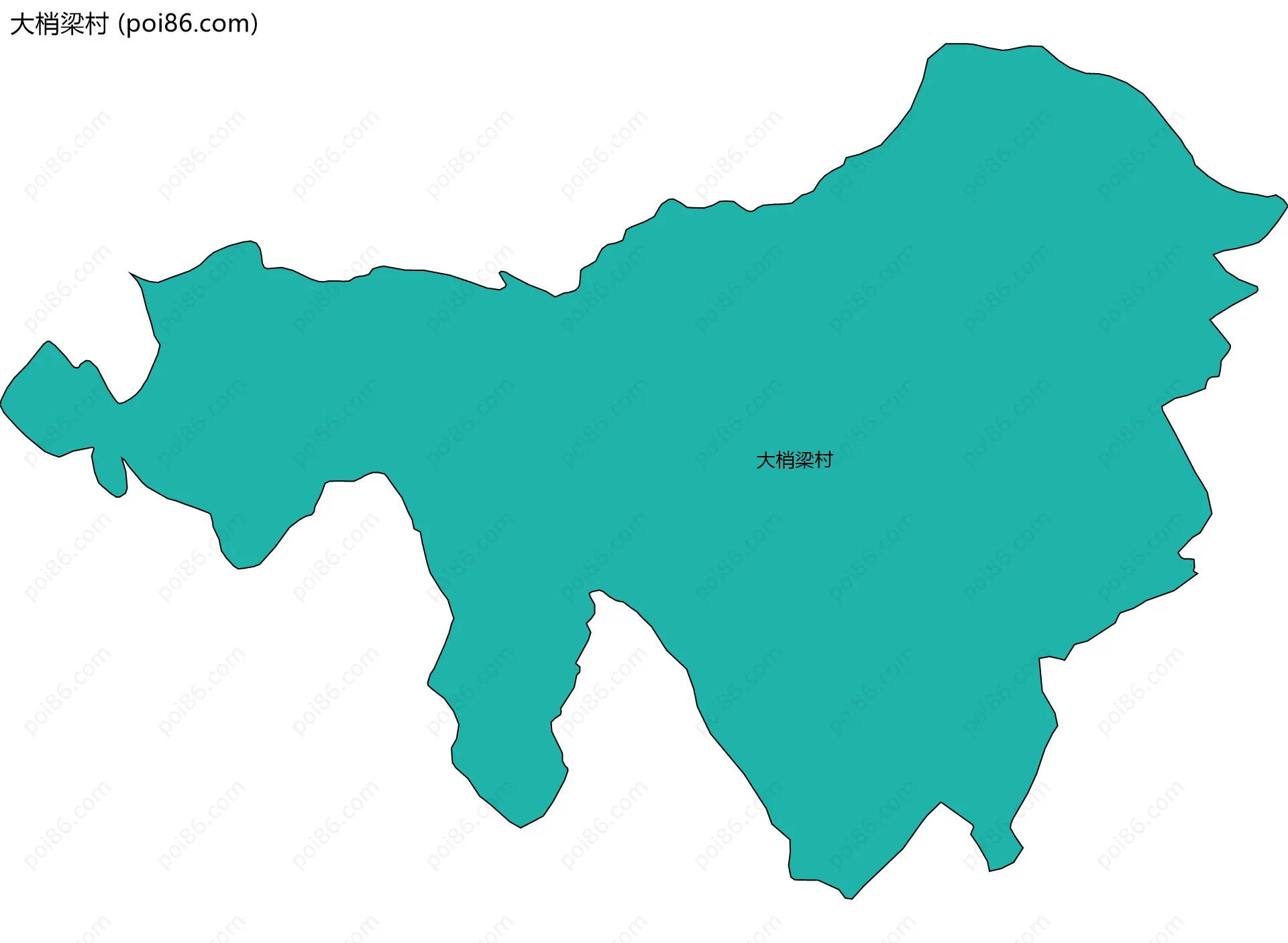 大梢梁村边界地图