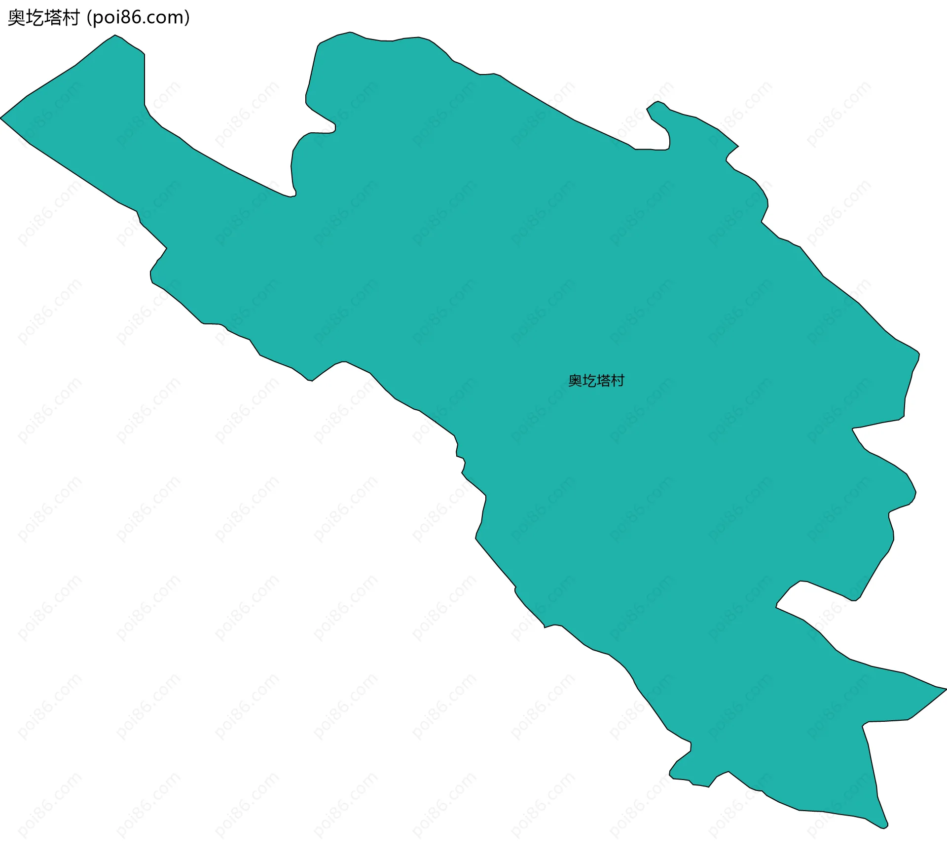 奥圪塔村边界地图