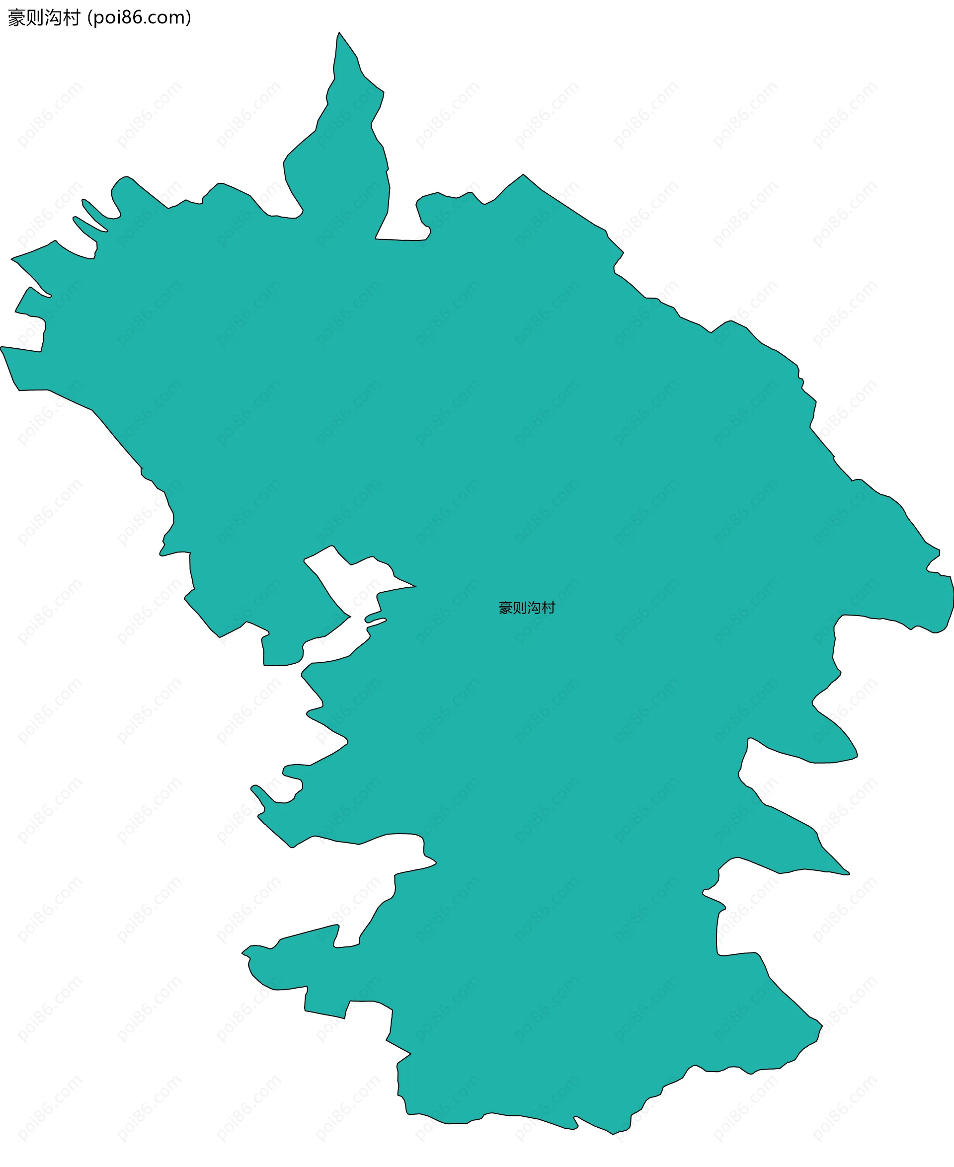 豪则沟村边界地图