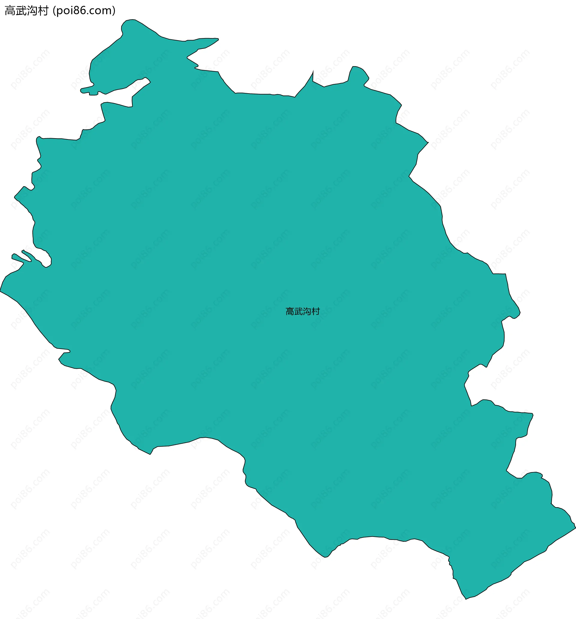 高武沟村边界地图