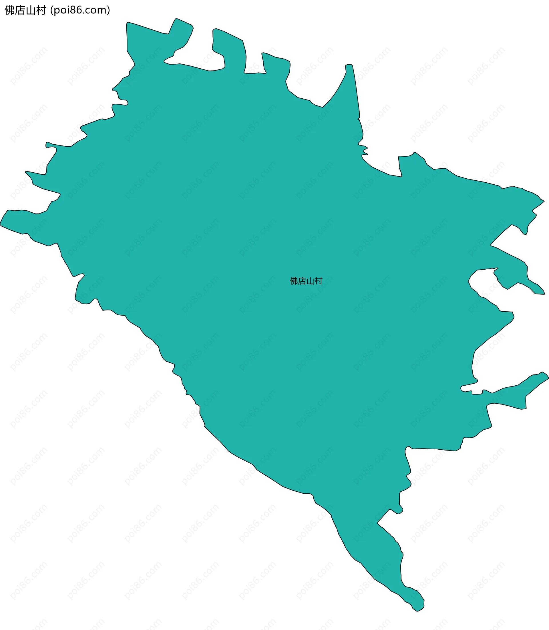 佛店山村边界地图