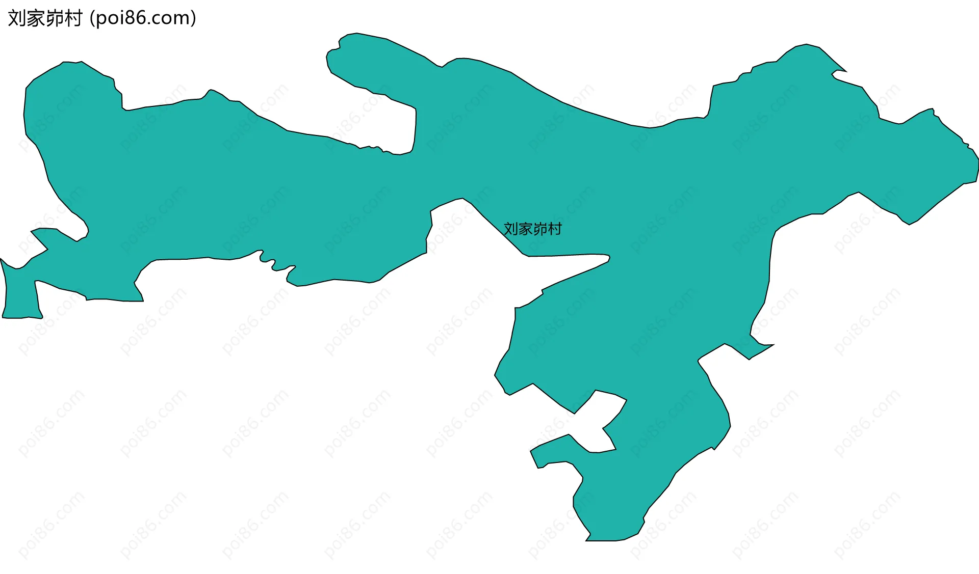 刘家峁村边界地图