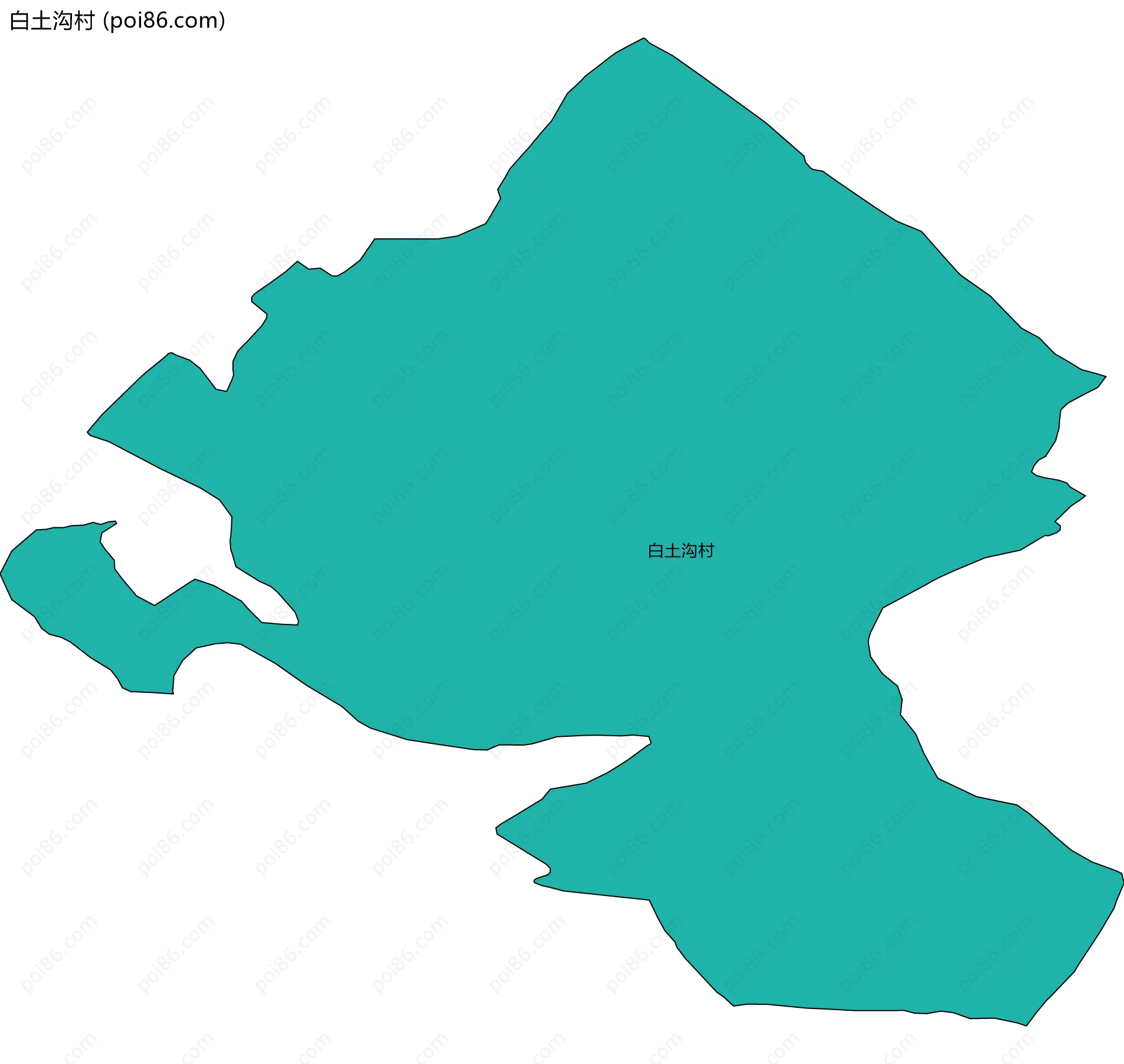 白土沟村边界地图