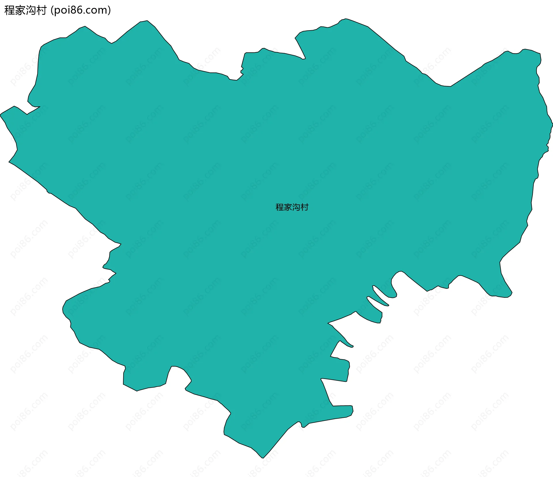 程家沟村边界地图