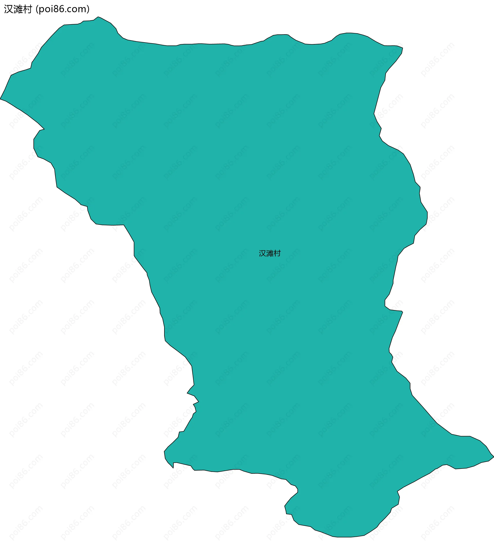 汉滩村边界地图