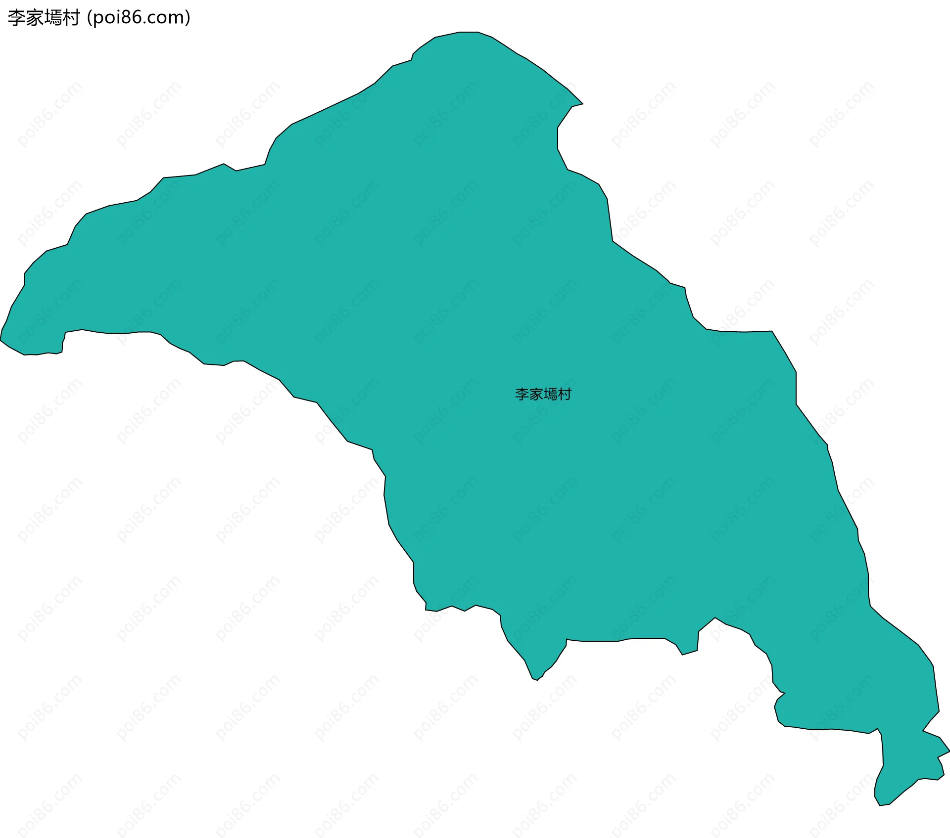 李家墕村边界地图