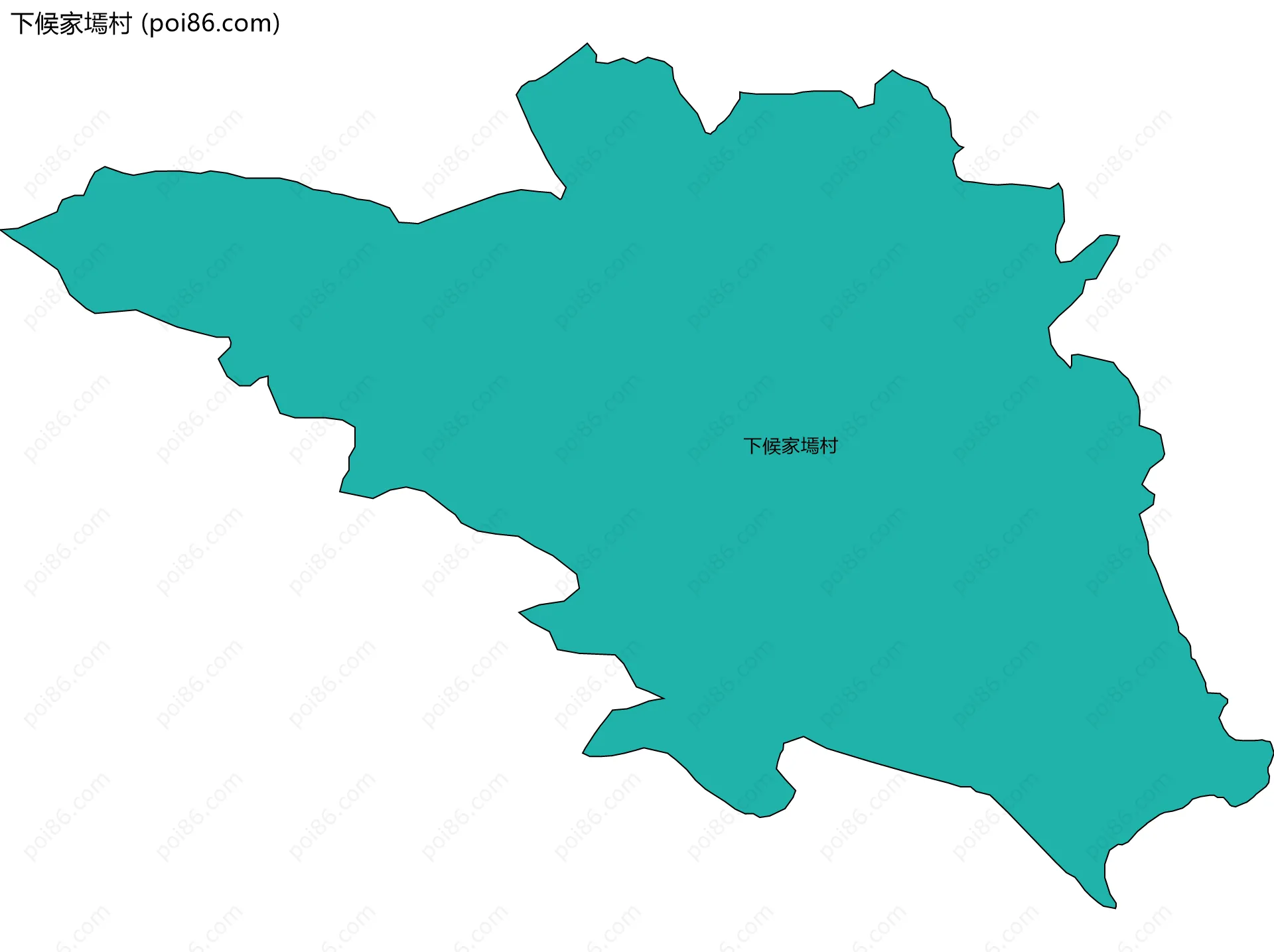 下候家墕村边界地图