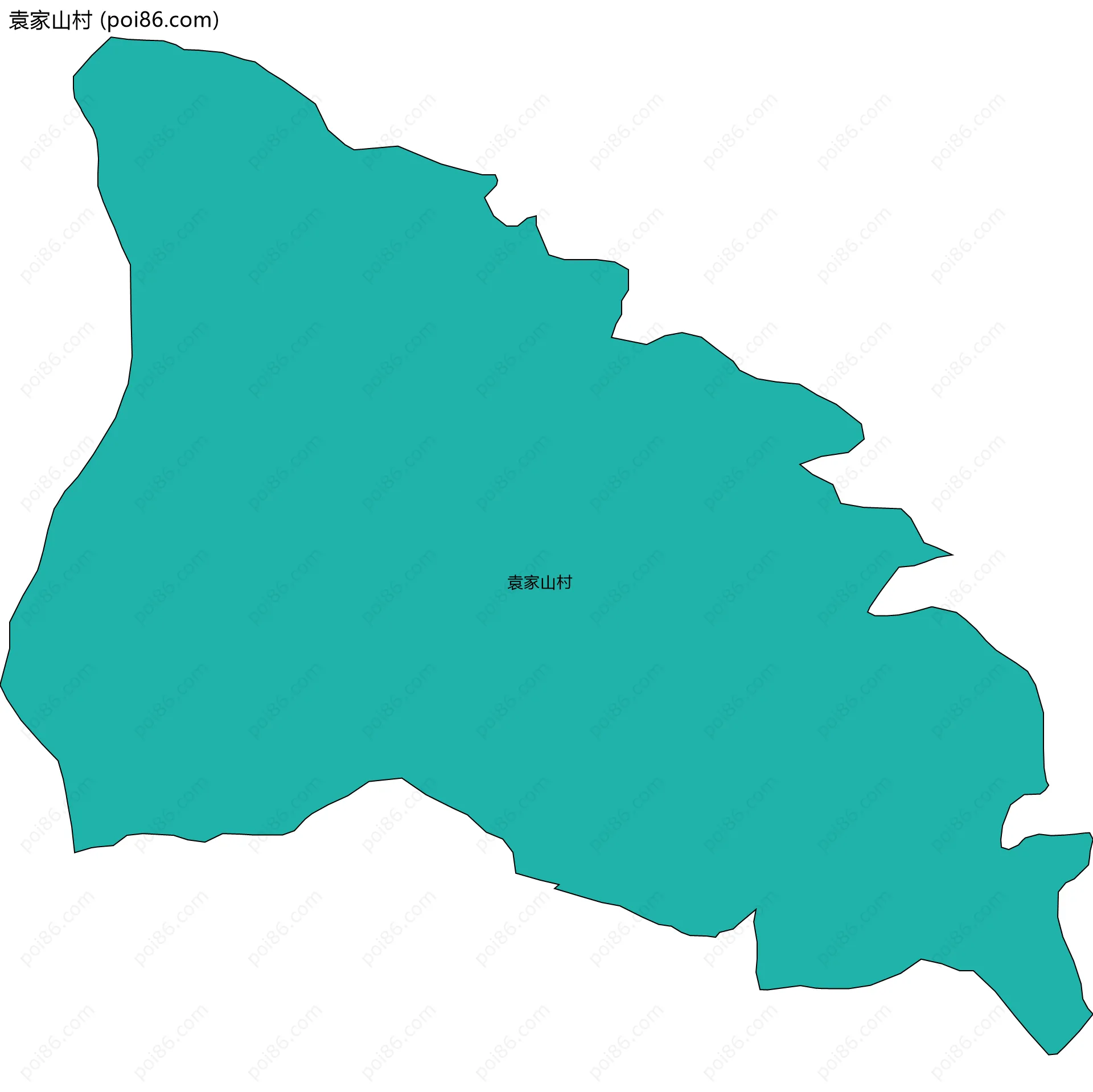 袁家山村边界地图