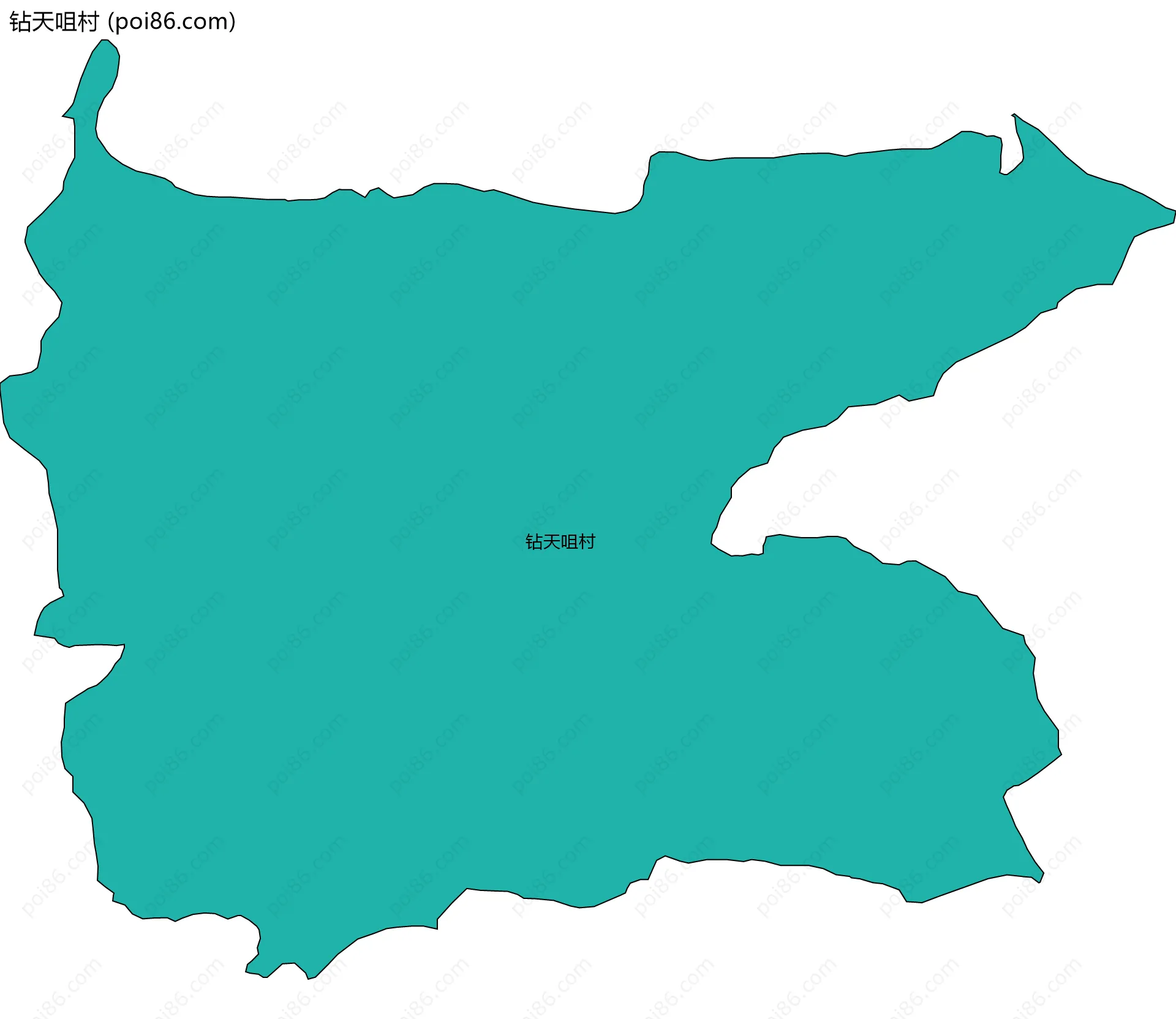 钻天咀村边界地图