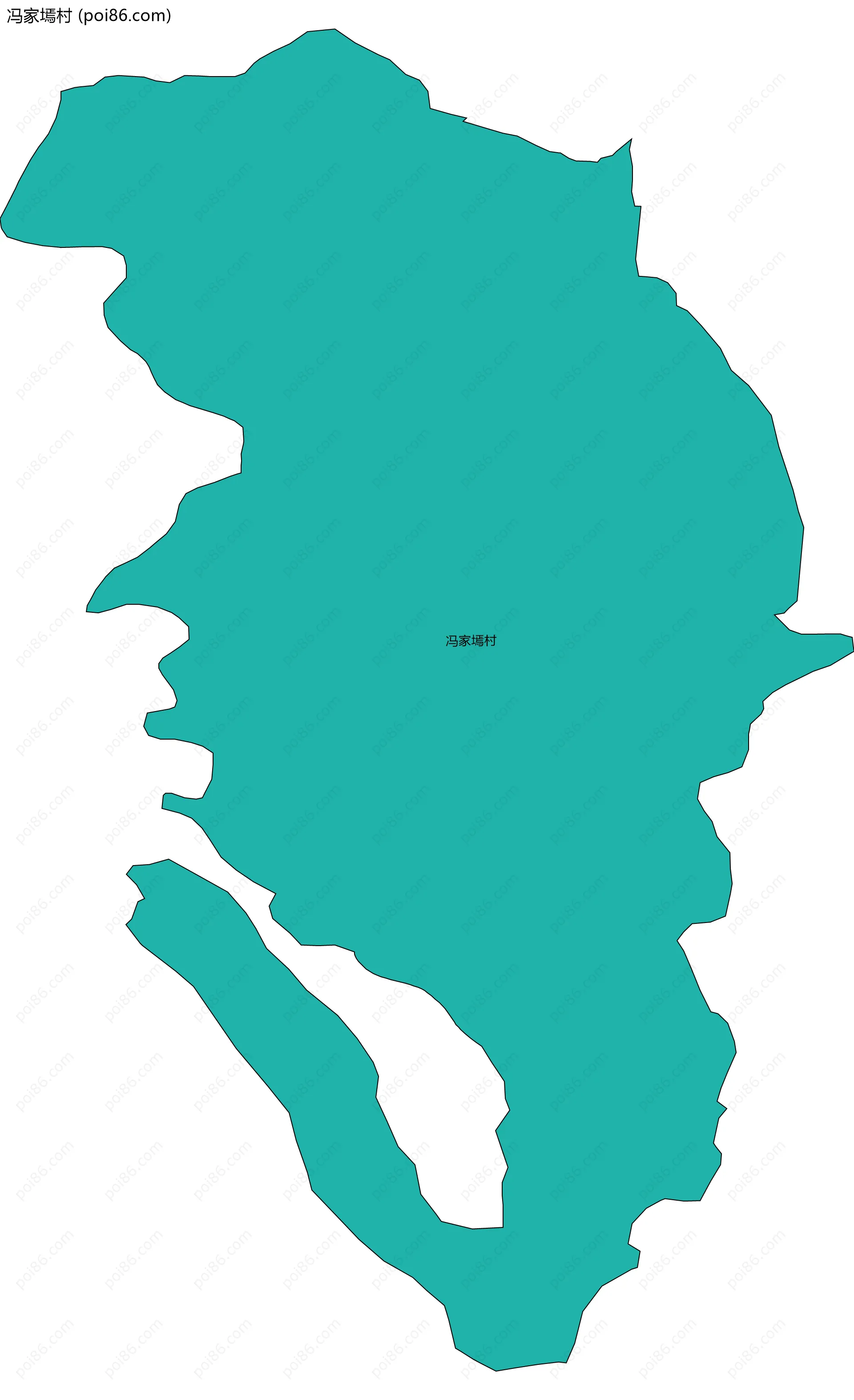 冯家墕村边界地图