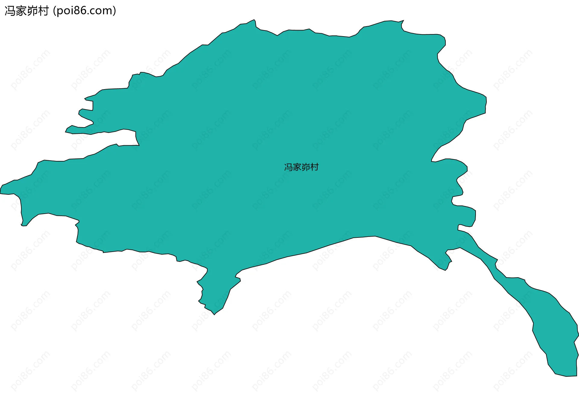 冯家峁村边界地图