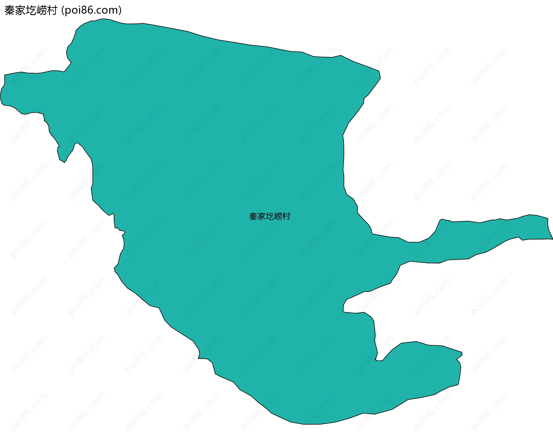 秦家圪崂村边界地图