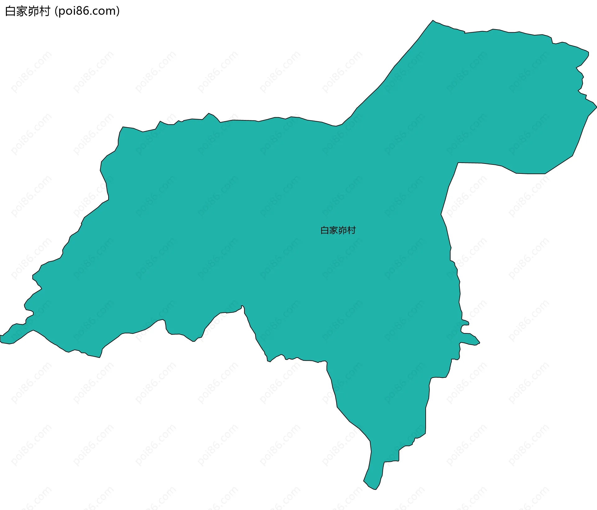 白家峁村边界地图